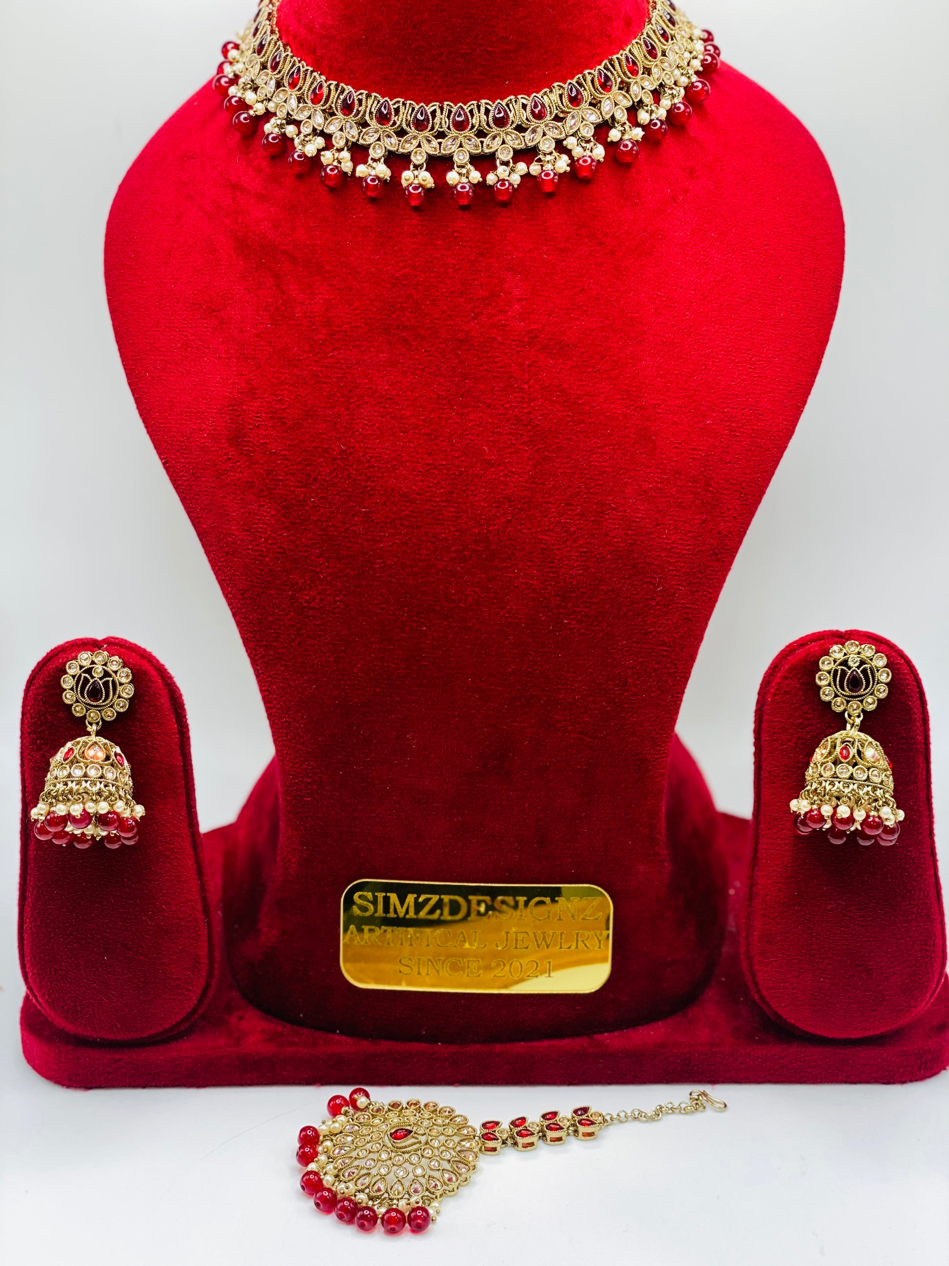 FLOWER SHAPE POLKI NECKLACE | SIMZ DESIGNZ |