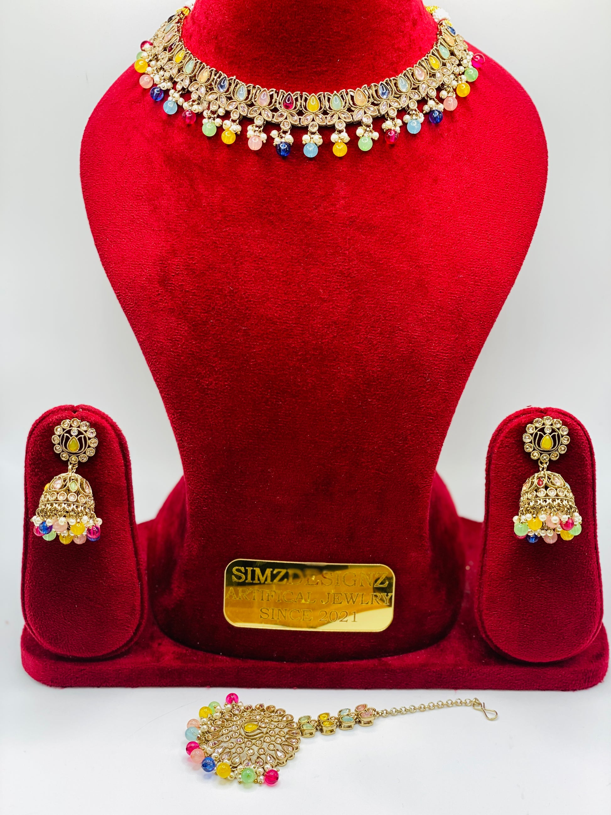 FLOWER SHAPE POLKI NECKLACE | SIMZ DESIGNZ |