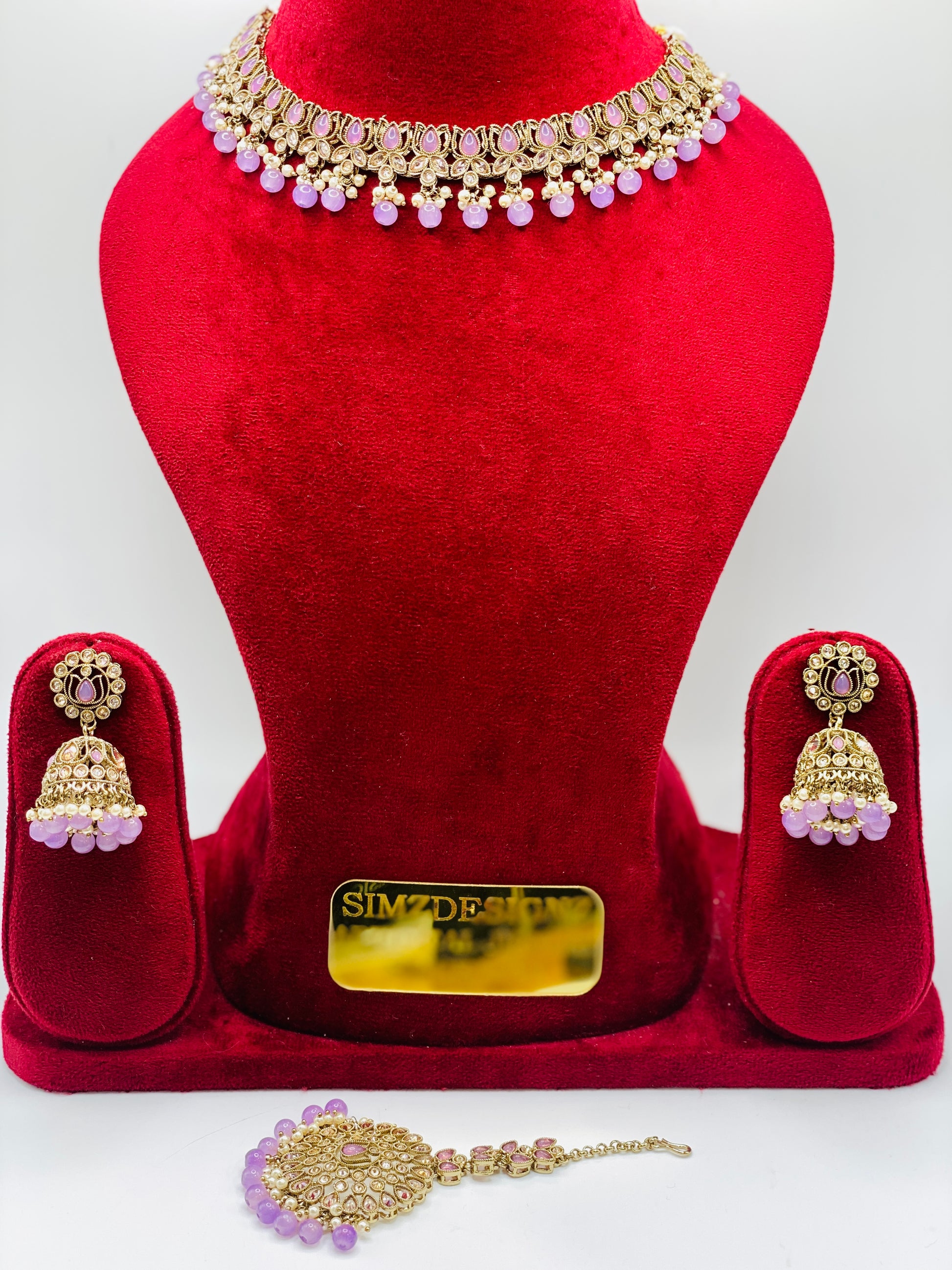 FLOWER SHAPE POLKI NECKLACE | SIMZ DESIGNZ |