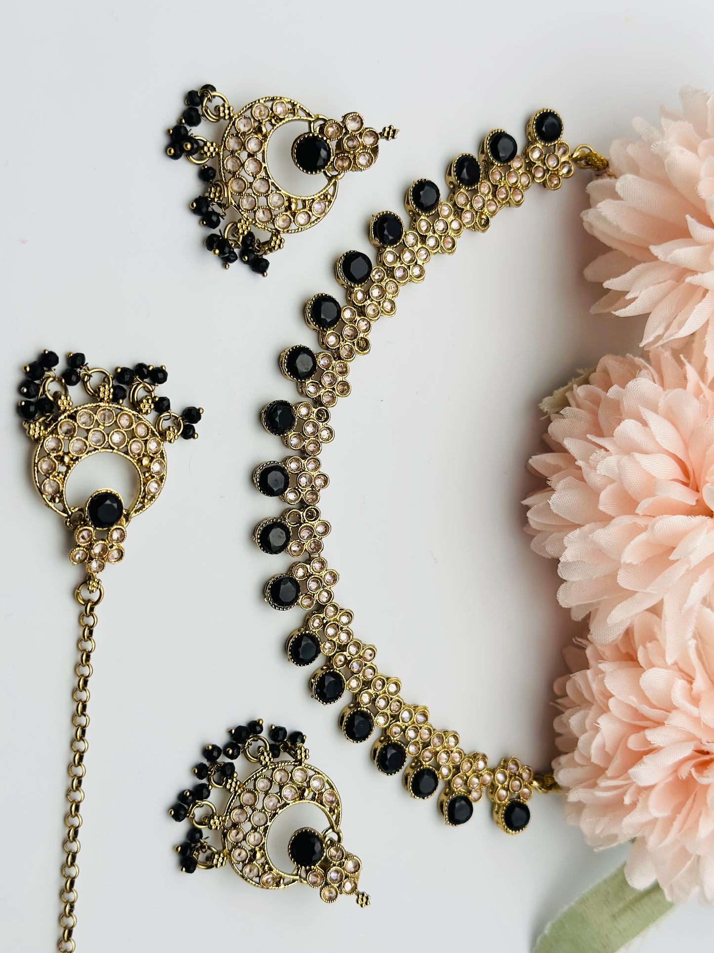 Lightweight Single Line Polki Necklace Set | Simzdesignz |