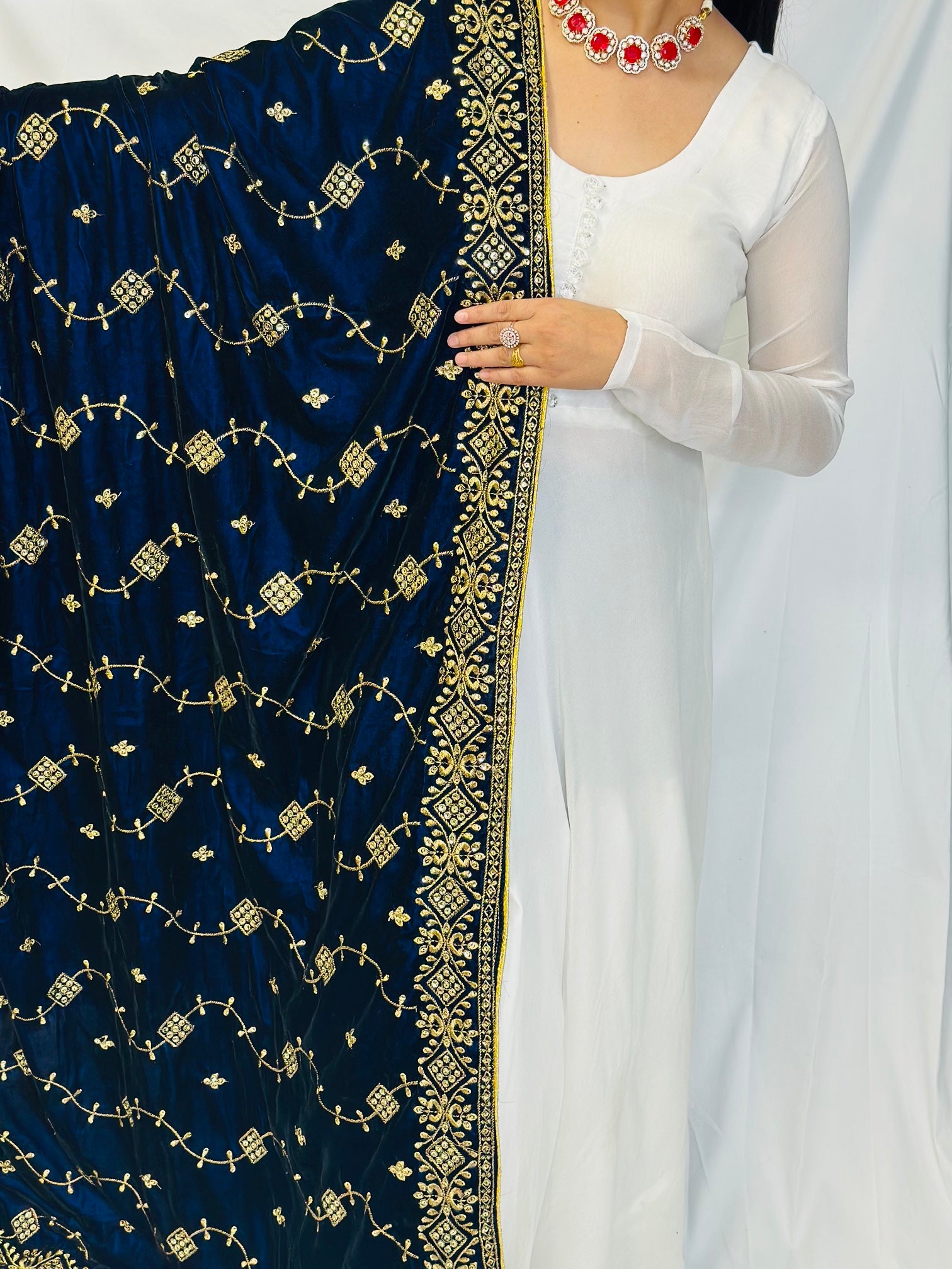 Amber Velvet Shawl | Simzdesignzz |