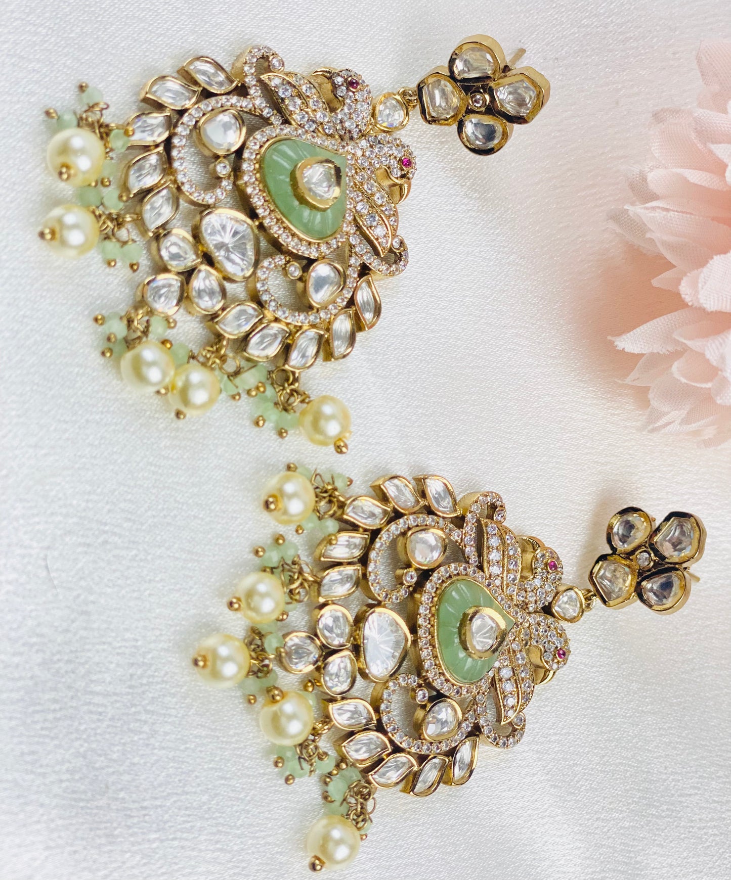 24 K Gold Plated | Moissanite Silver Earrings | 925 Silver |