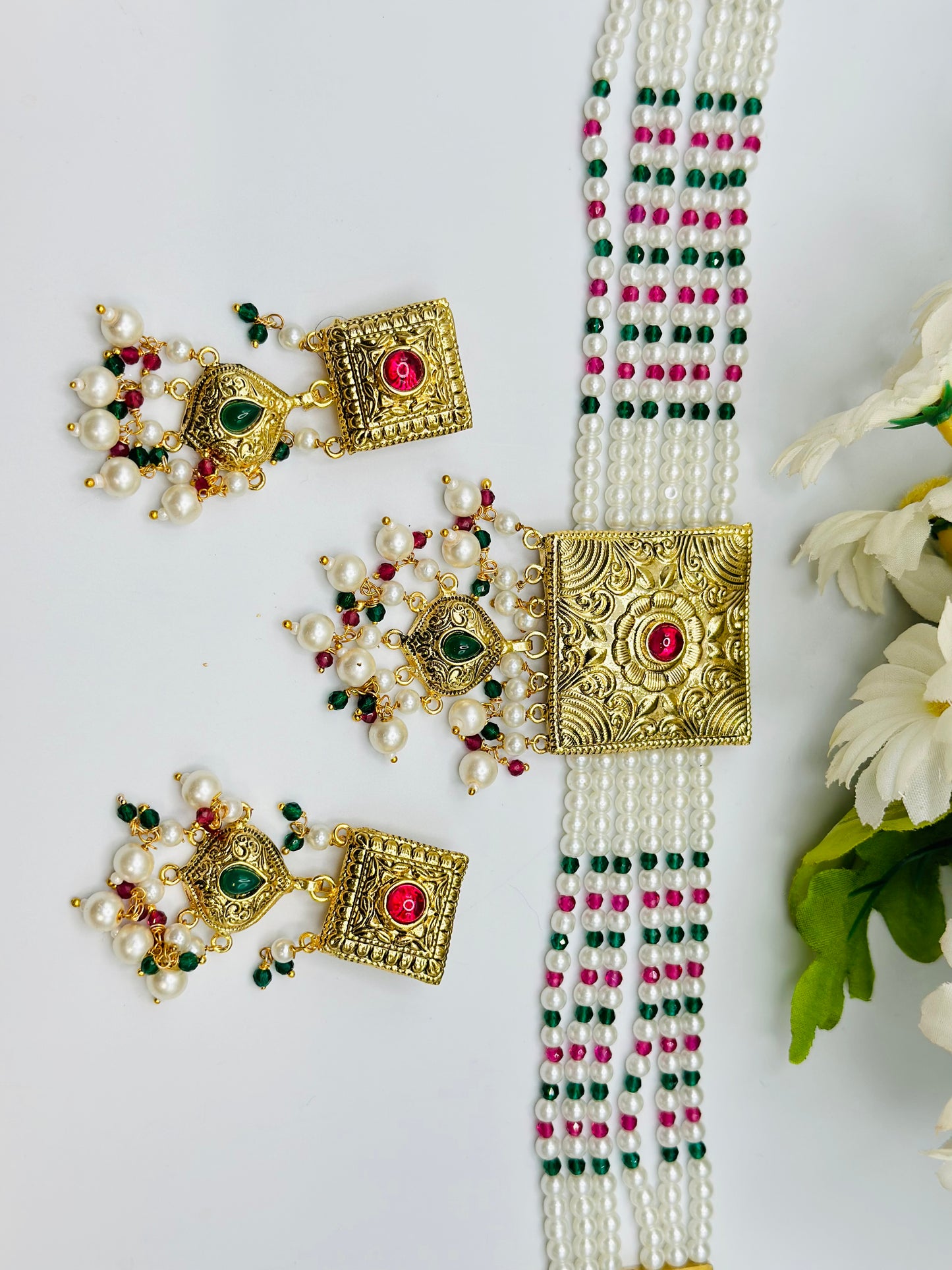 1GM Gold-Plated Choker Necklace Set | Simzdesignz |