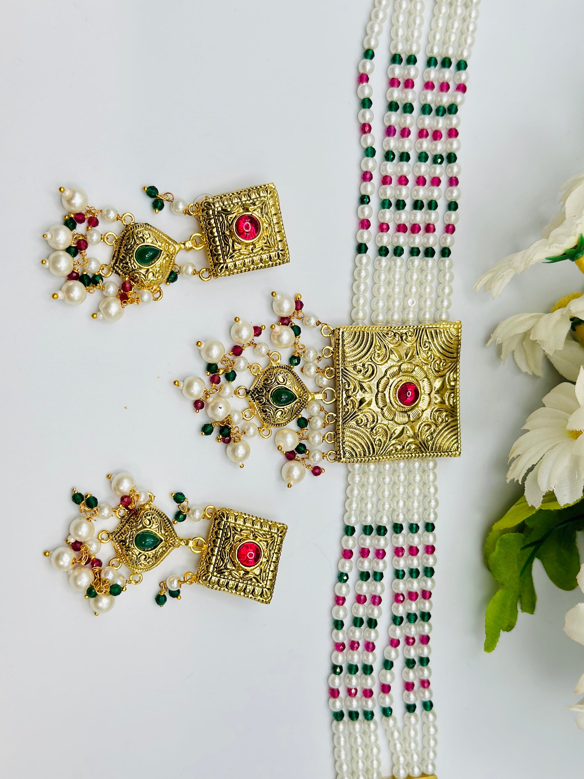 1GM Gold-Plated Choker Necklace Set | Simzdesignz |