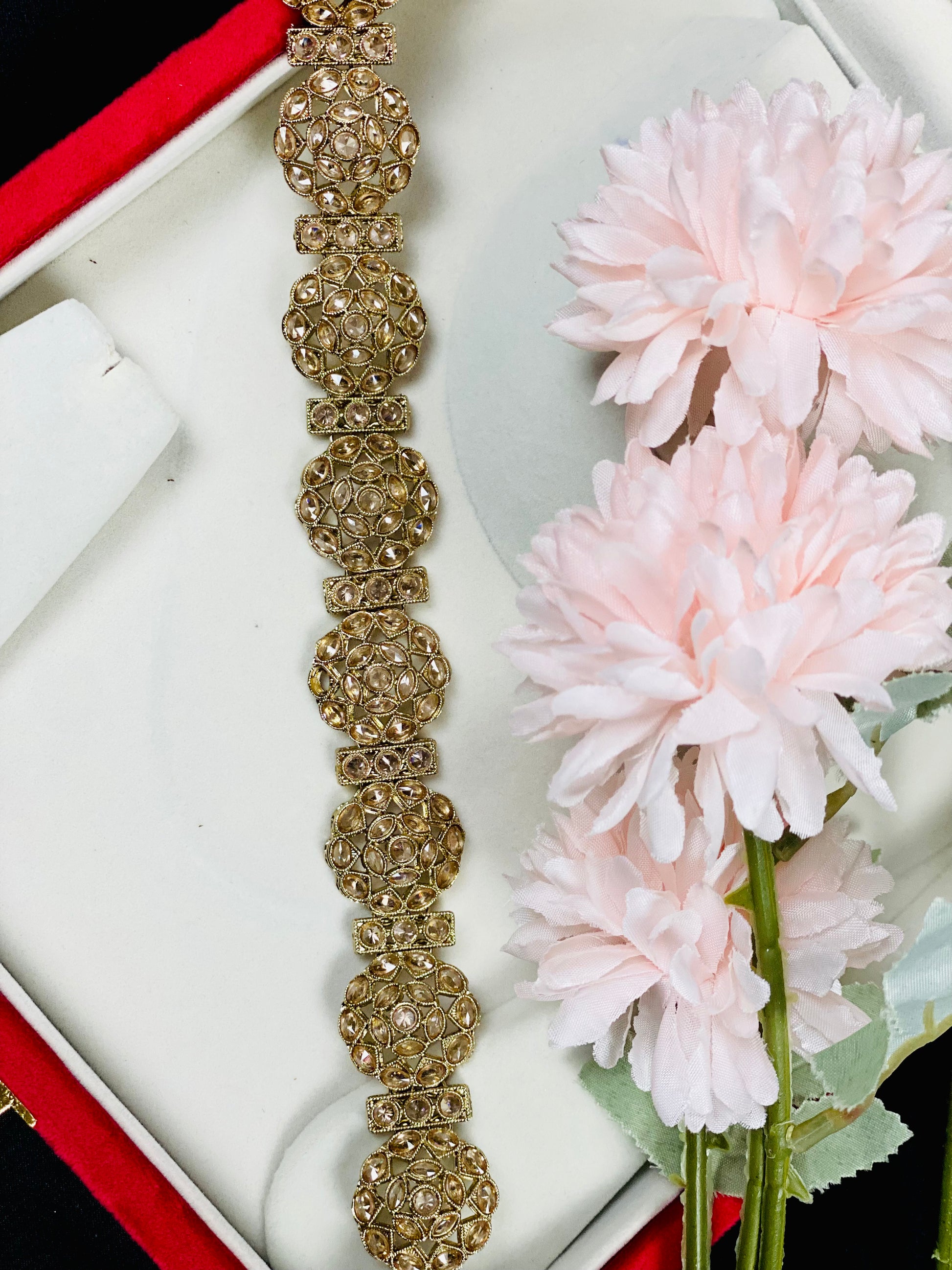 Alia Bhatt Inspired Polki Kundan Headband | Sheeshphool | SIMZDESIGNZZ |