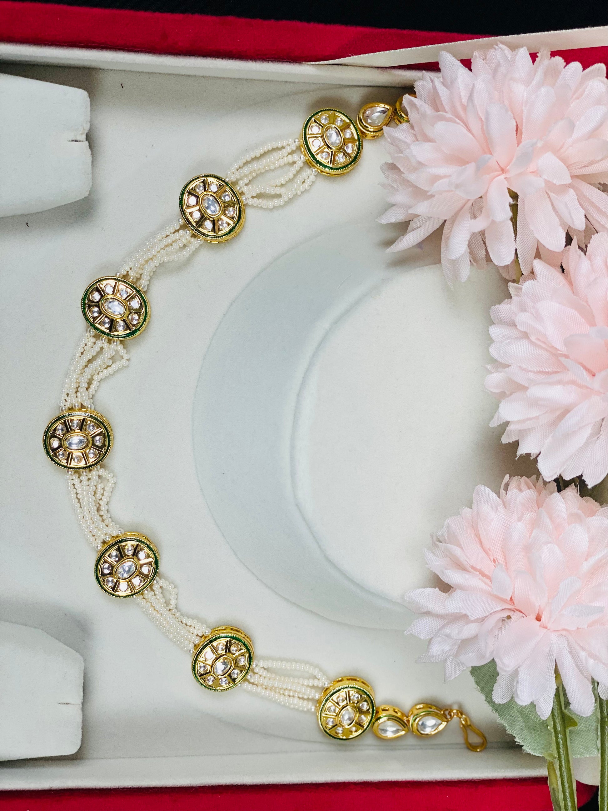 Meena Kundan Hairband | Sheeshphool | SIMZDESIGNZZ |