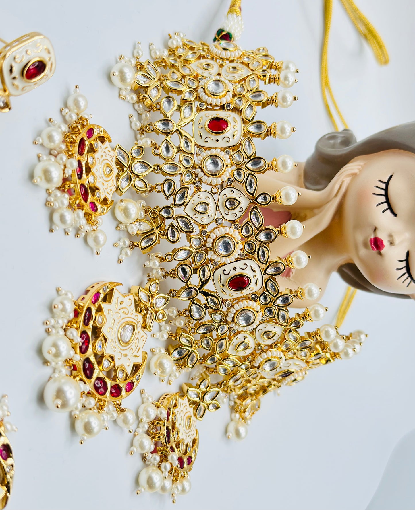 Nigaah Handcurved Polki Choker Necklace | Bridal | Semi-Bridal | Simzdesignzz |