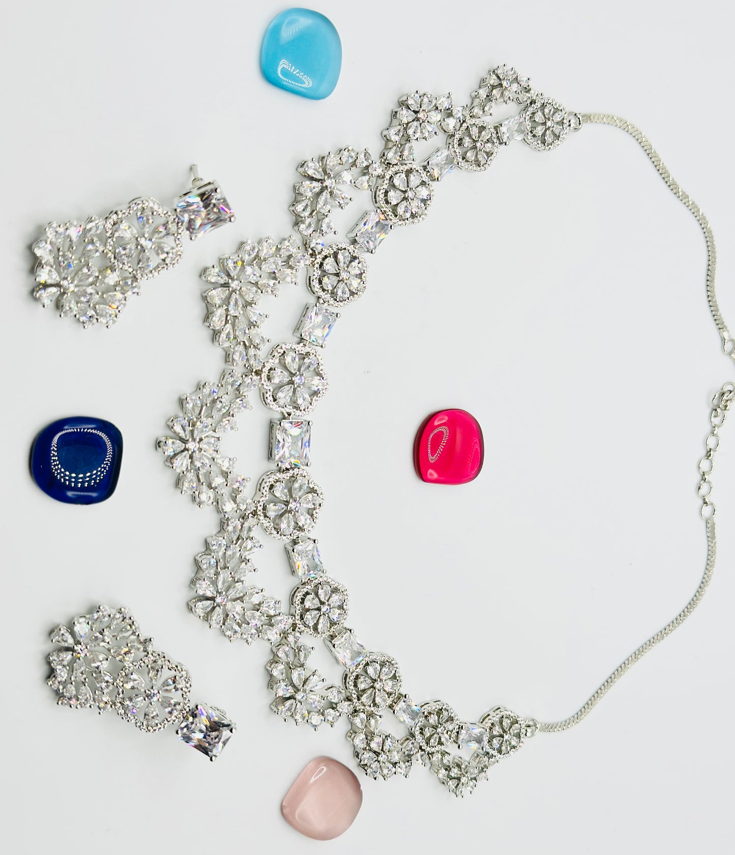 Razia Beautiful American Diamond Necklace | Simzdesignzz |