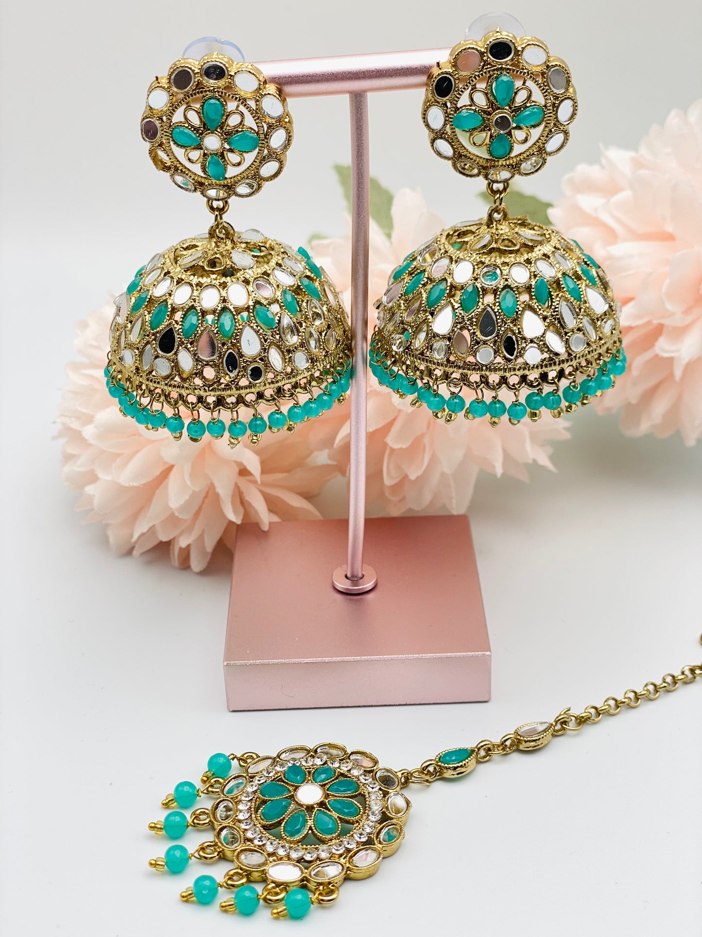 Mirror Work Jhumki | Lightweight | Earrings | Simzdesignzz |