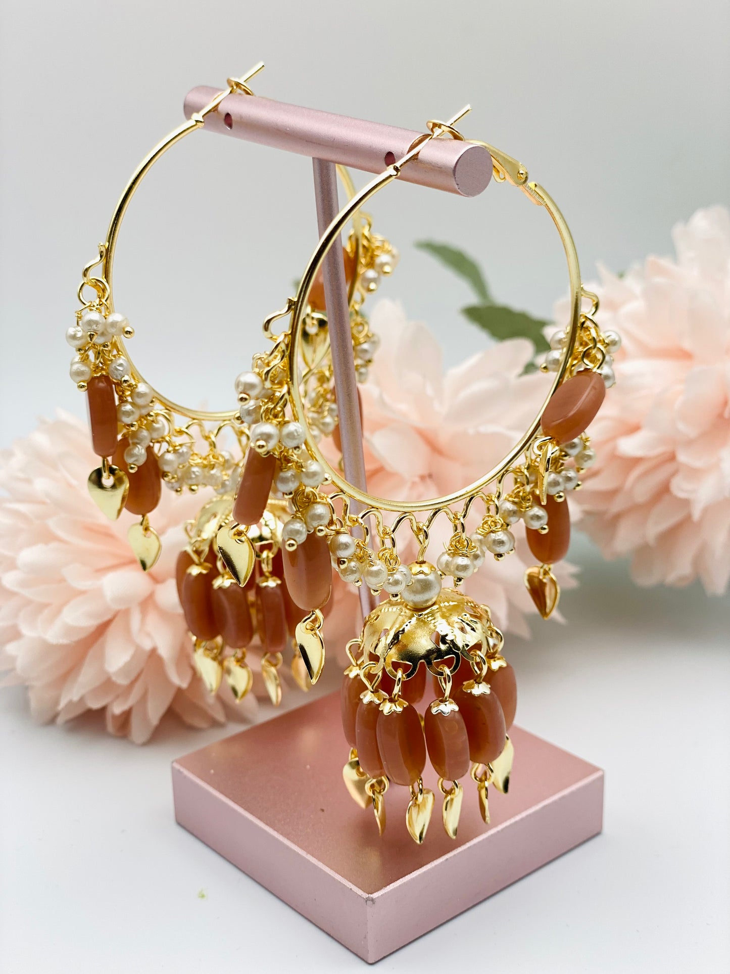 Traditional Lightweight Waliyan Hoop Jhumki Earrings | Simzdesignzz |