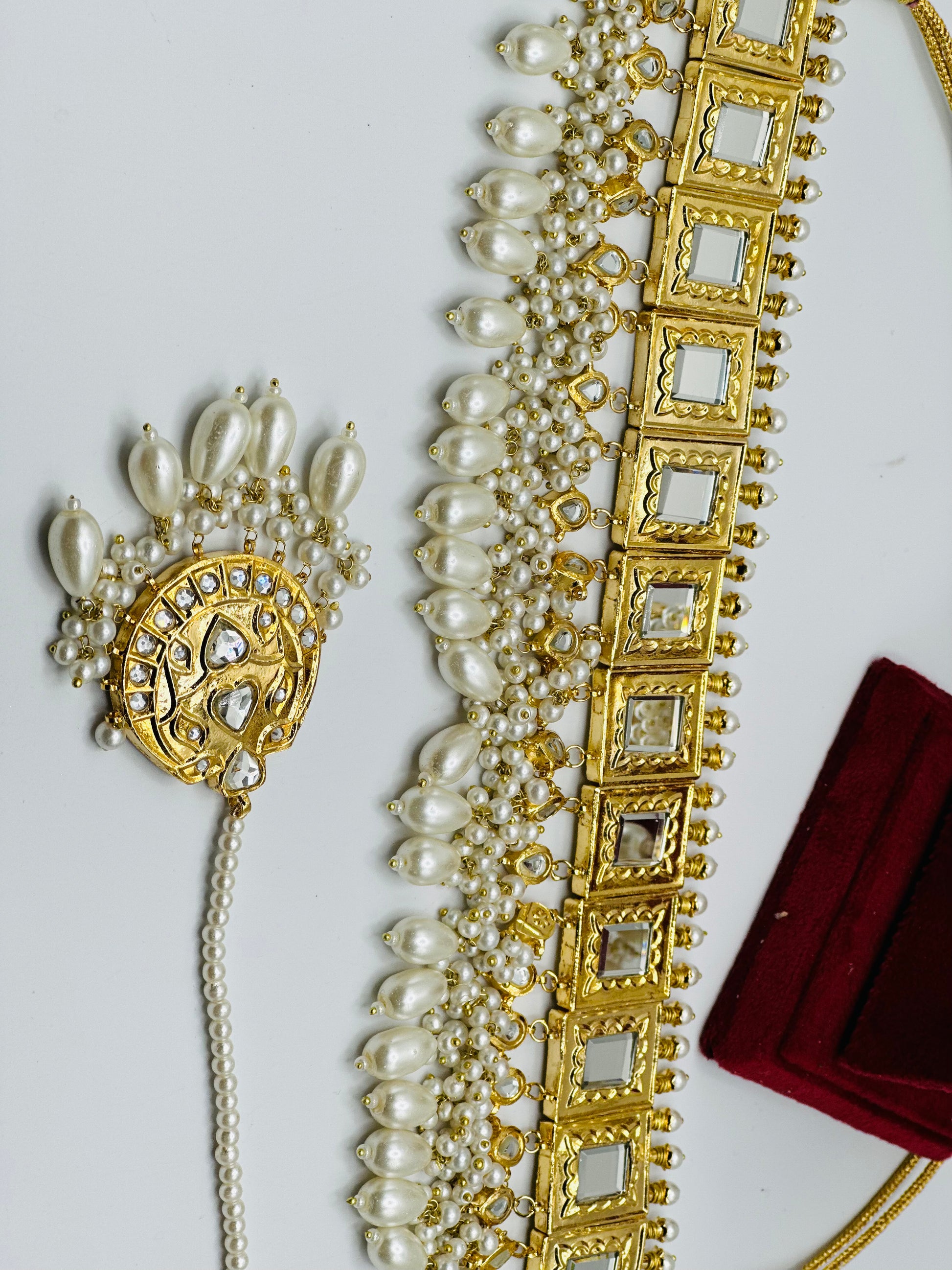 Beautiful Pakistani Necklace With Mirror Work | Simzdesignzz |