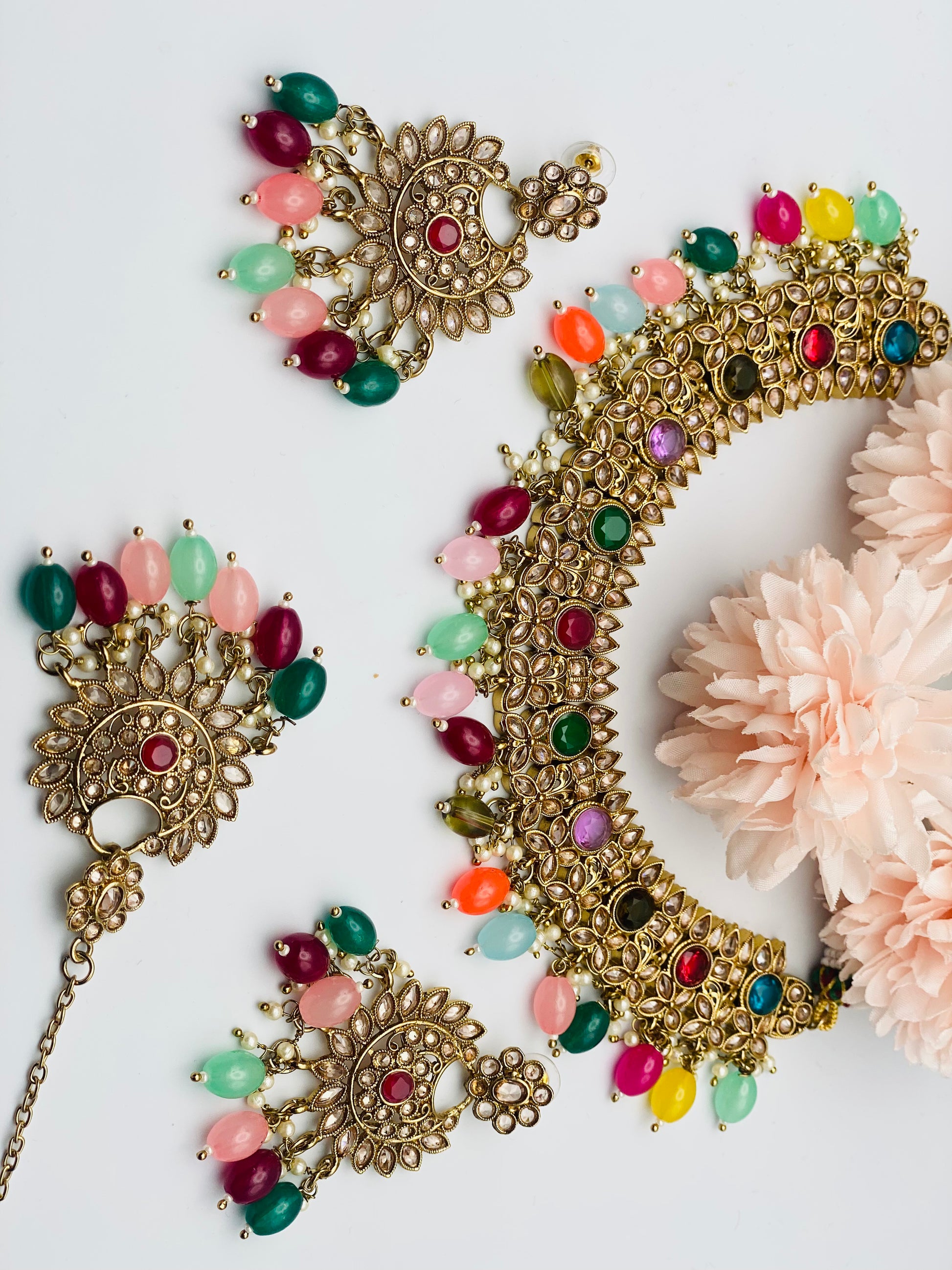 Antique Necklace In Polki | Simzdesignzz |