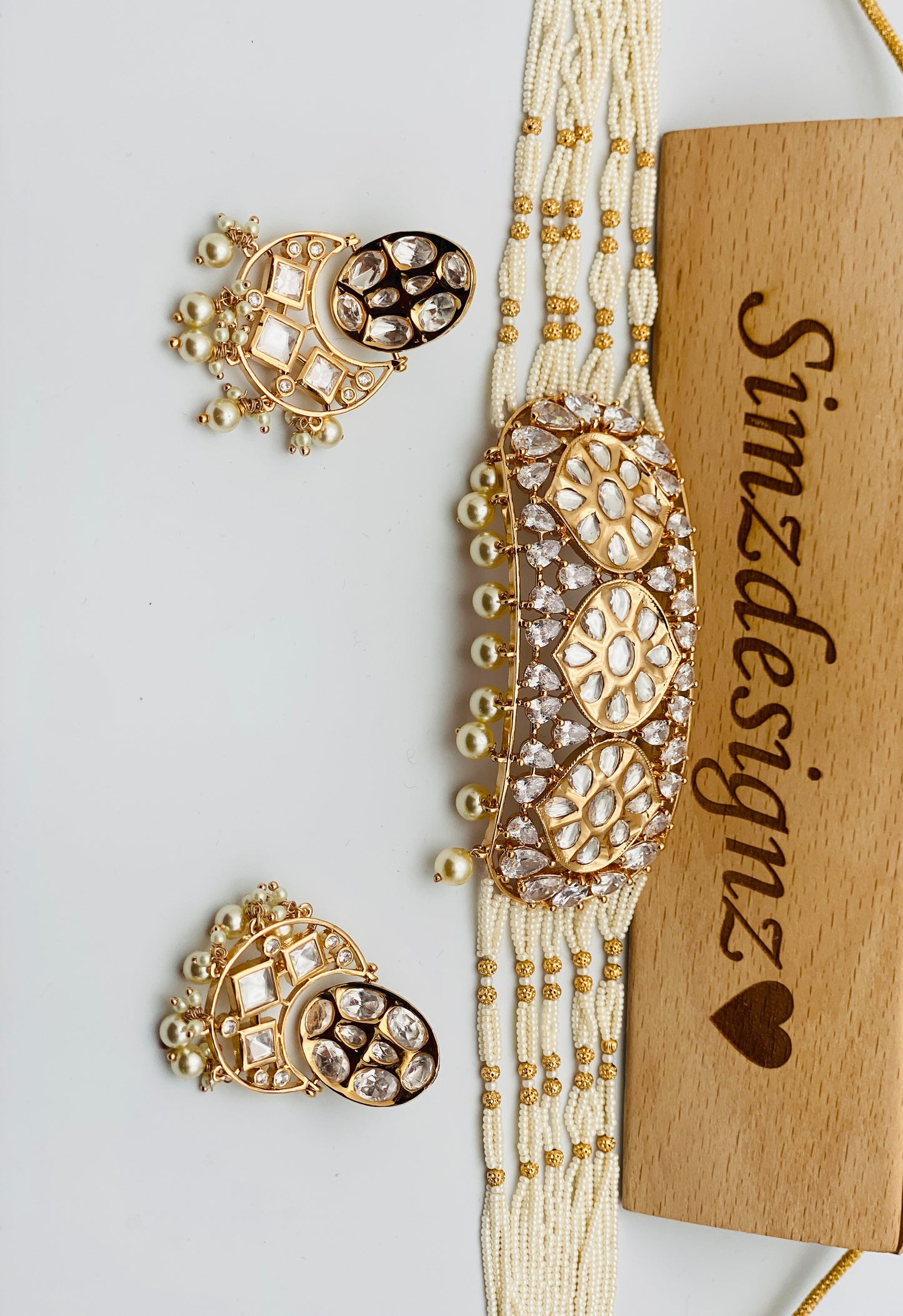 Kiara Tyani Kundan Necklace Set | High Quality |Simzdesignzz |