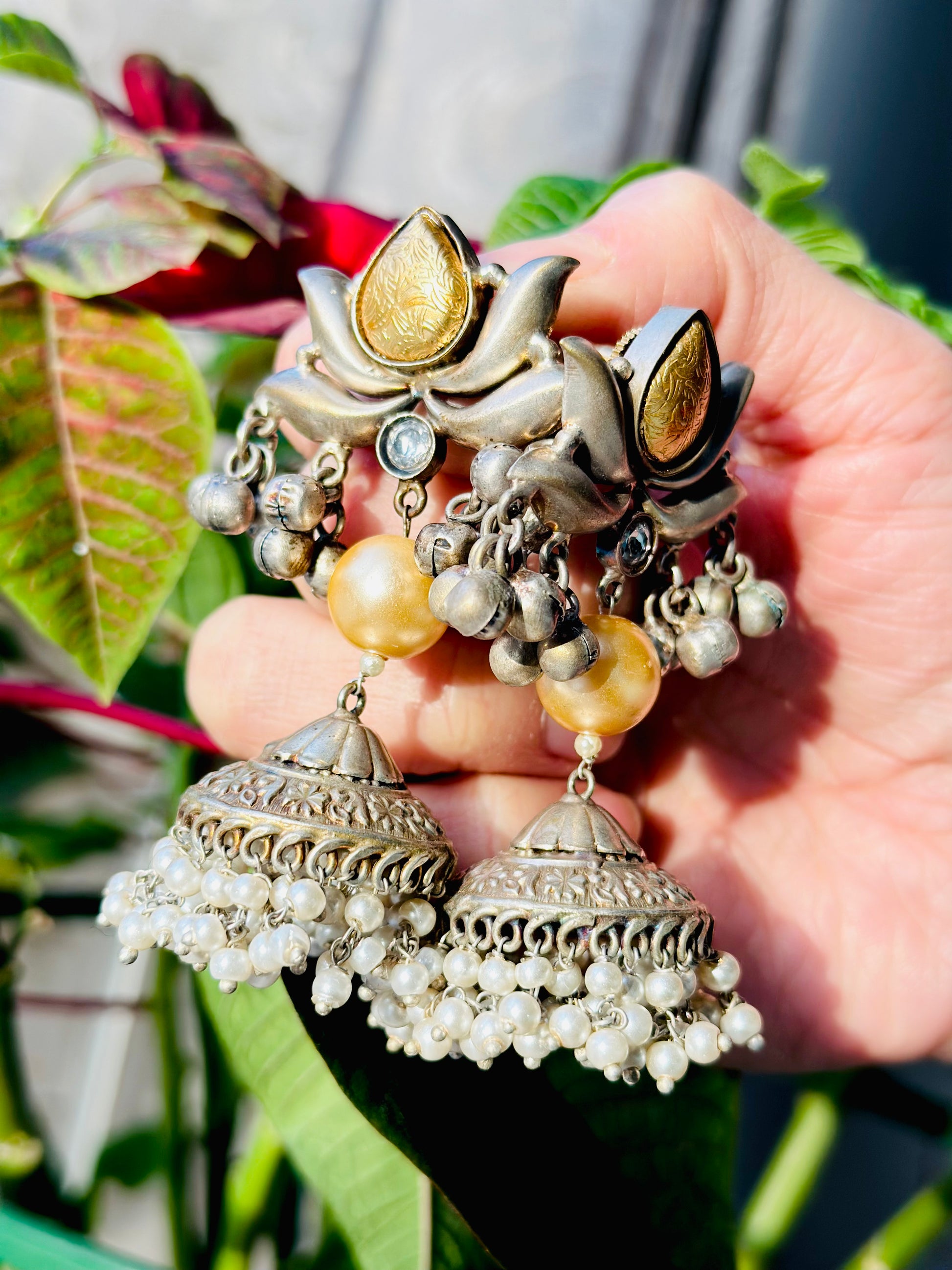 Diva Styled Oxidized Earrings Styled In Jhumki | Simzdesignzz |