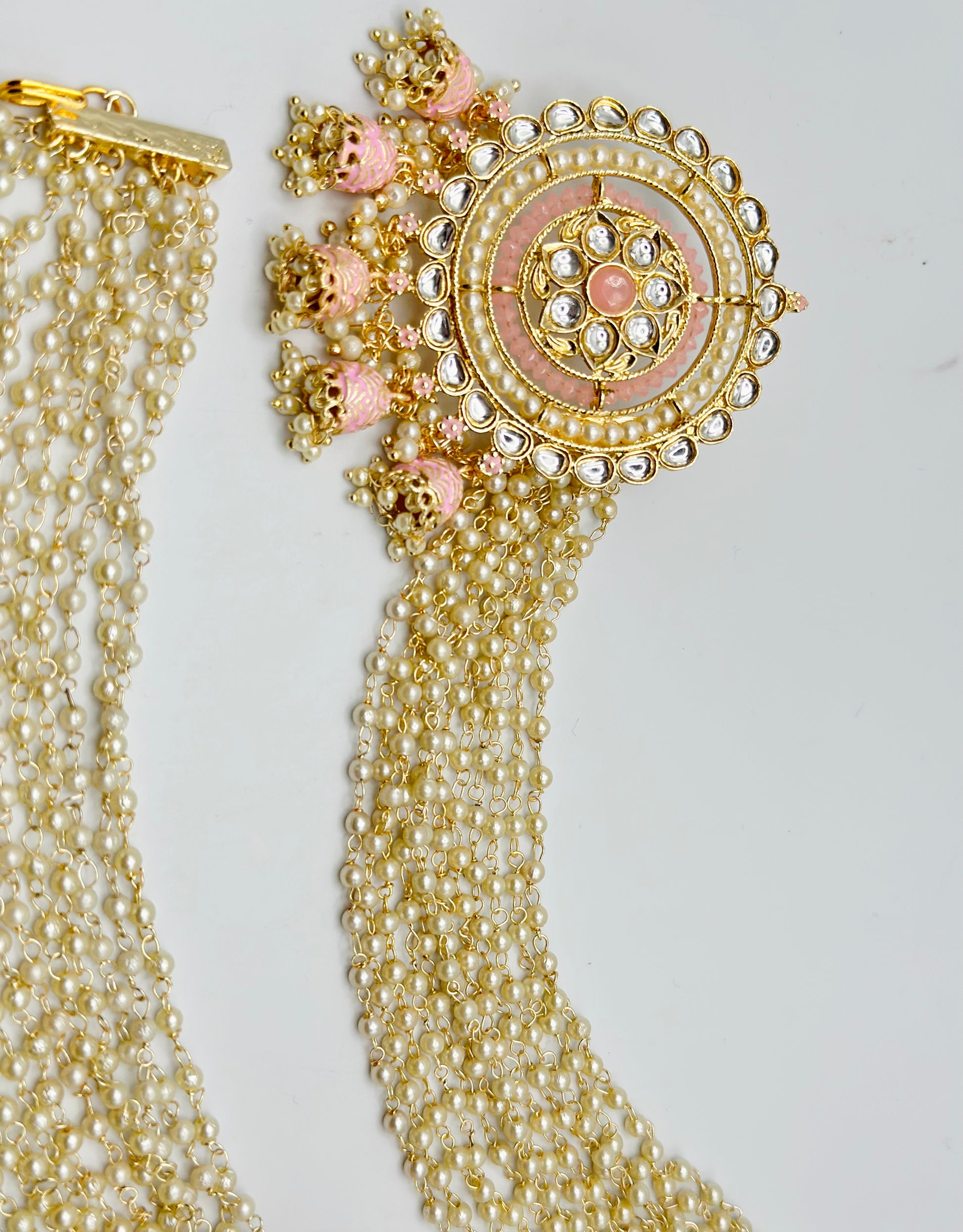 Elegant Round Stud Earrings With Sahare | Simzdesignzz |