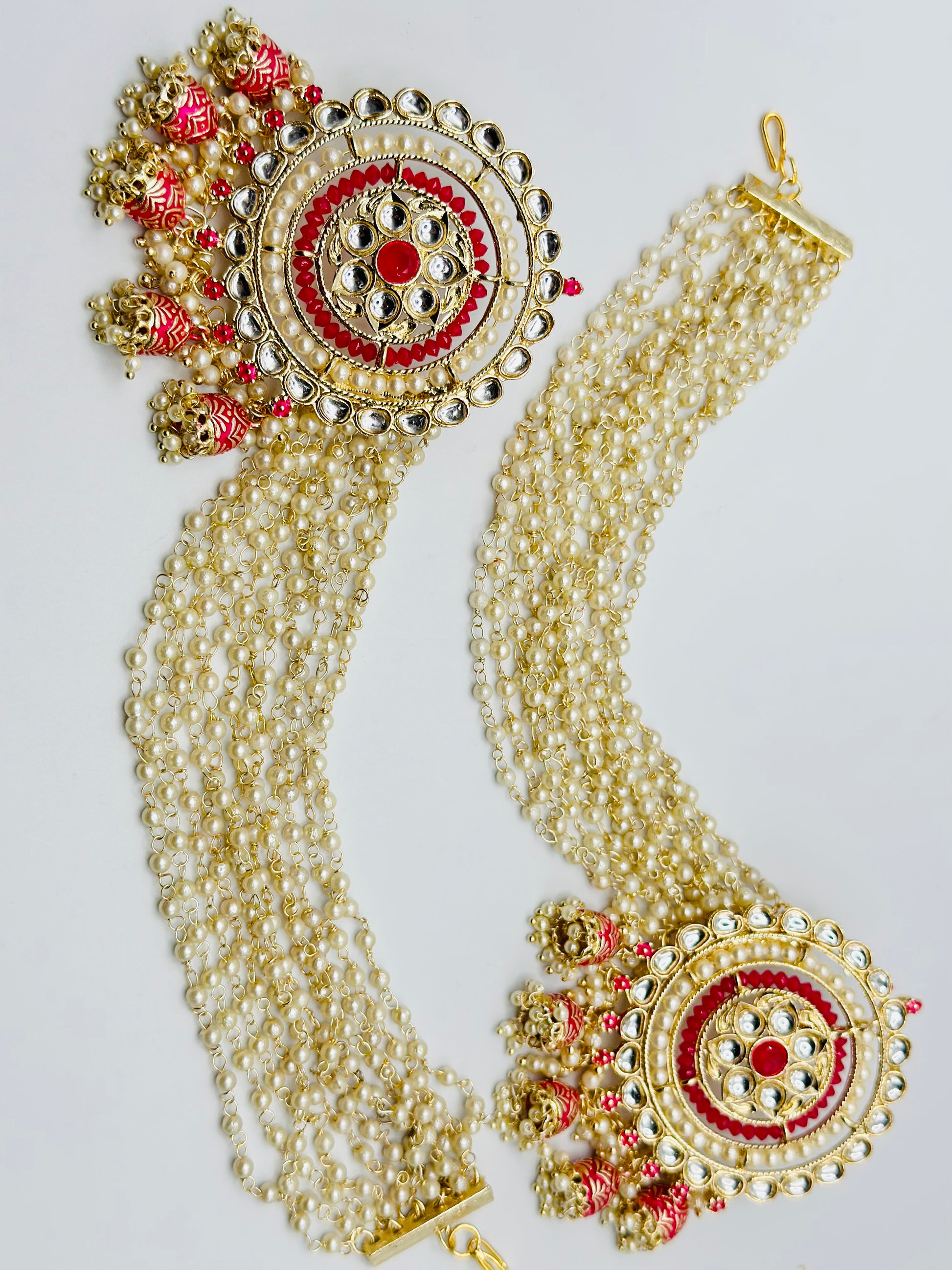 Elegant Round Stud Earrings With Sahare | Simzdesignzz |