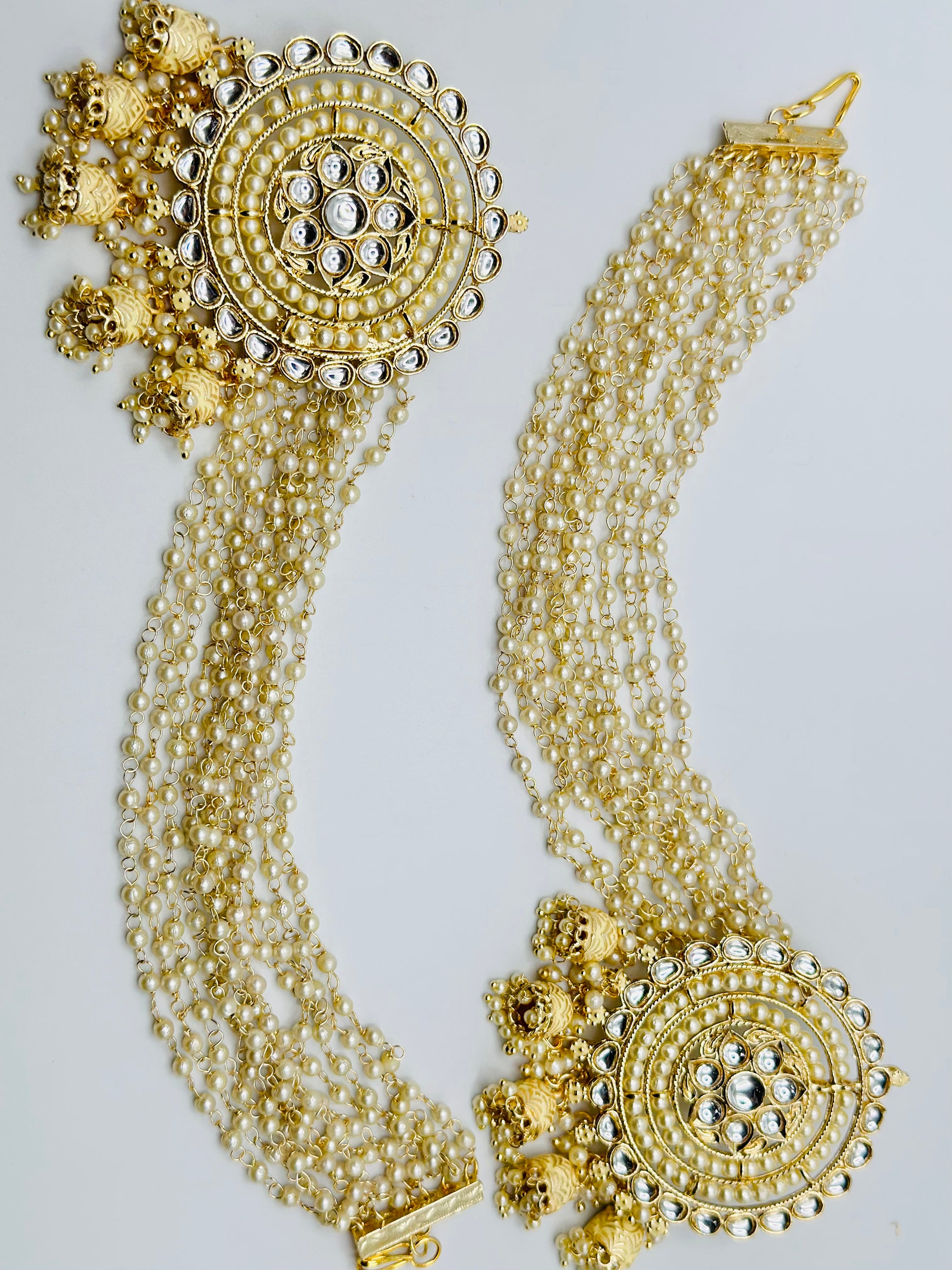 Elegant Round Stud Earrings With Sahare | Simzdesignzz |