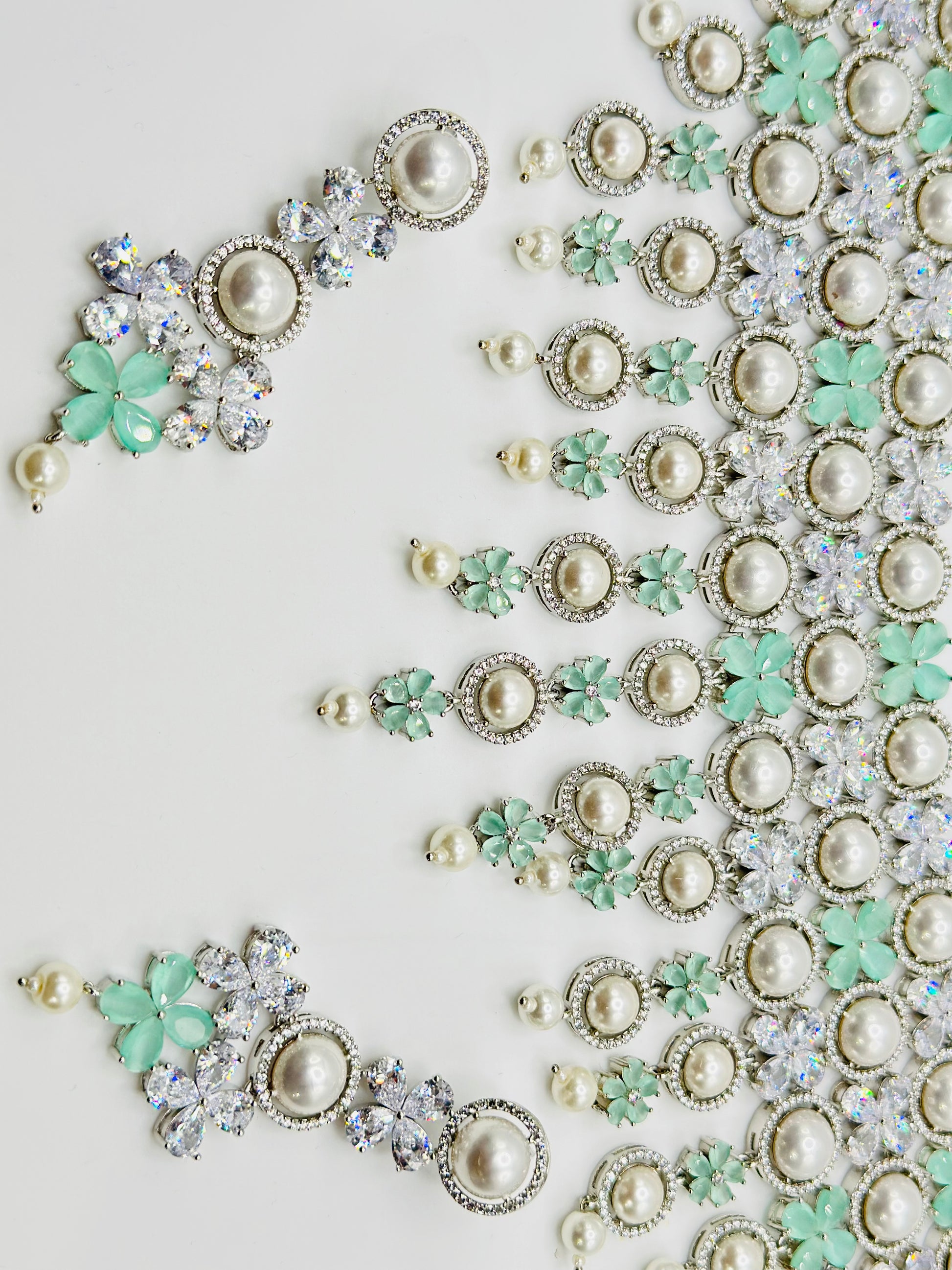 Beautiful American Diamond Layered Necklace Set | Simzdesignzz |