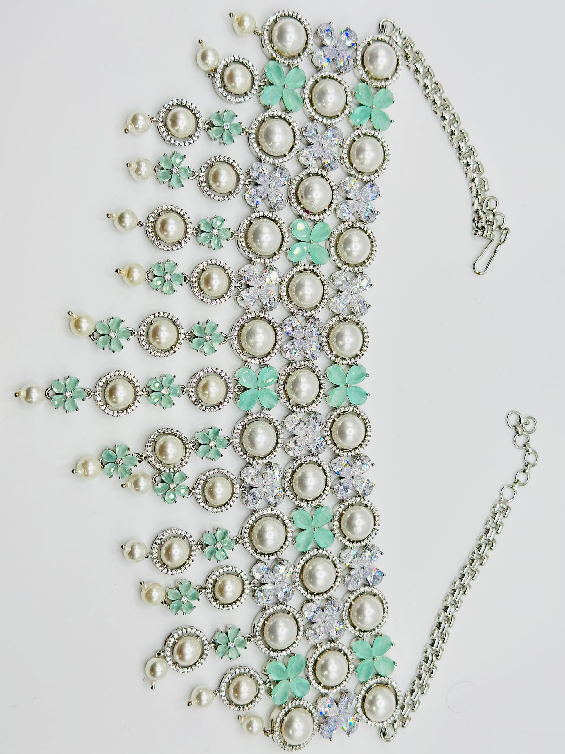 Beautiful American Diamond Layered Necklace Set | Simzdesignzz |