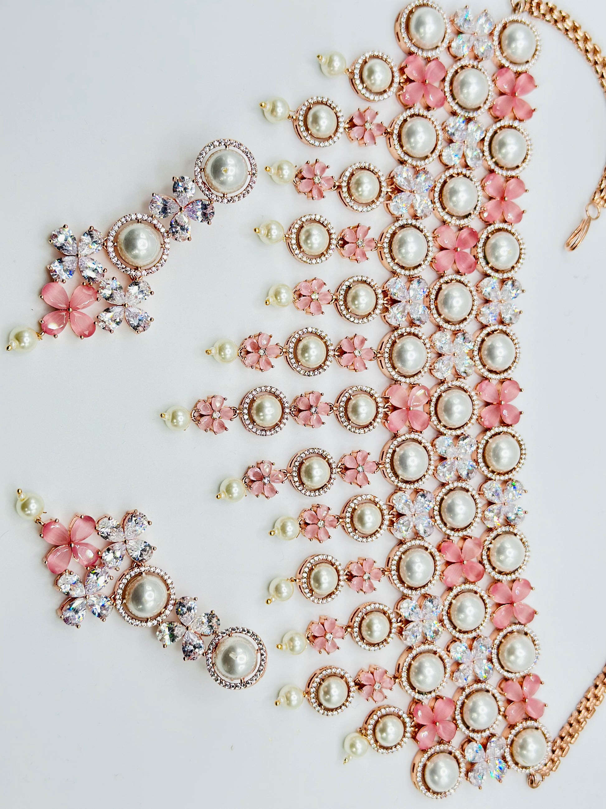 Beautiful American Diamond Layered Necklace Set | Simzdesignzz |