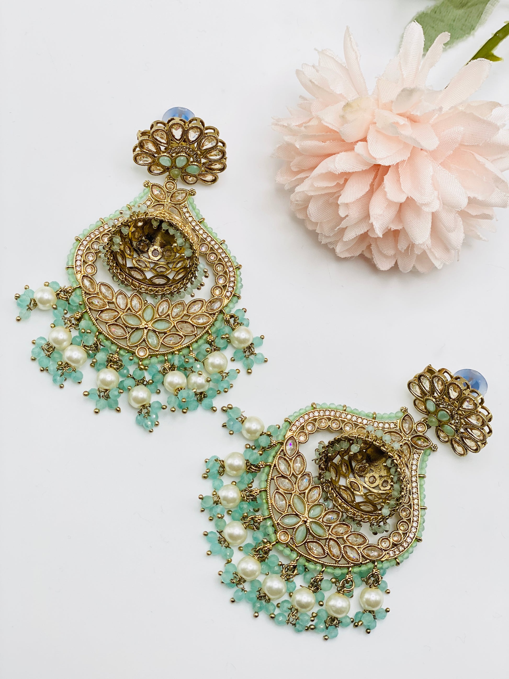 REVERSE POLKI | TYANI INSPIRED EARRINGS | SIMZDESIGNZZ |