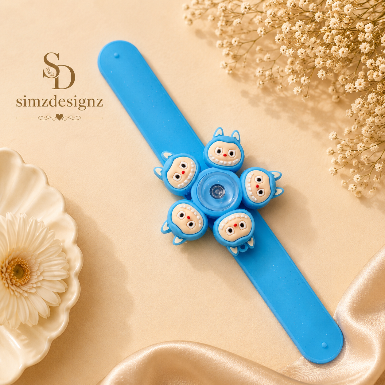 Labubu And Spiderman Spinner Kids Rakhi