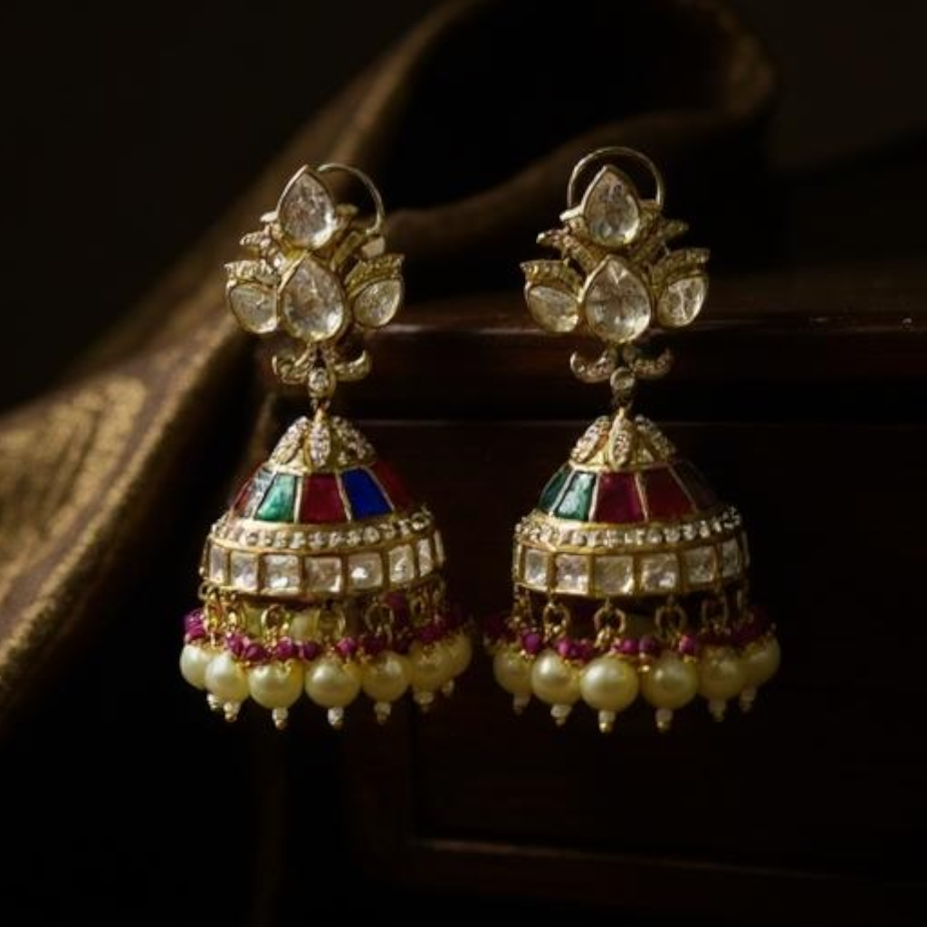 Premium Jhumki Earing in moissanite
