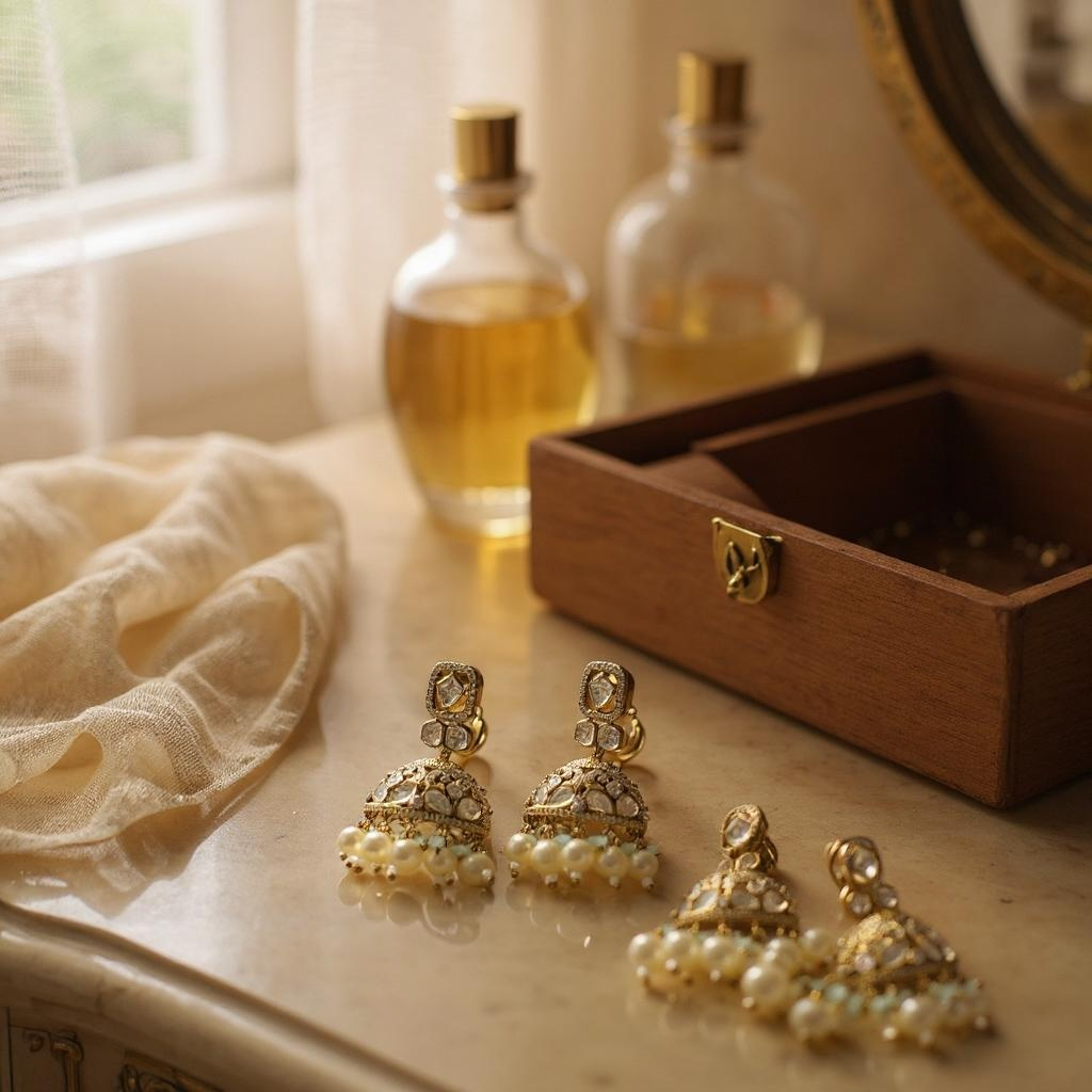 Premium Jhumki earing In Moissanite