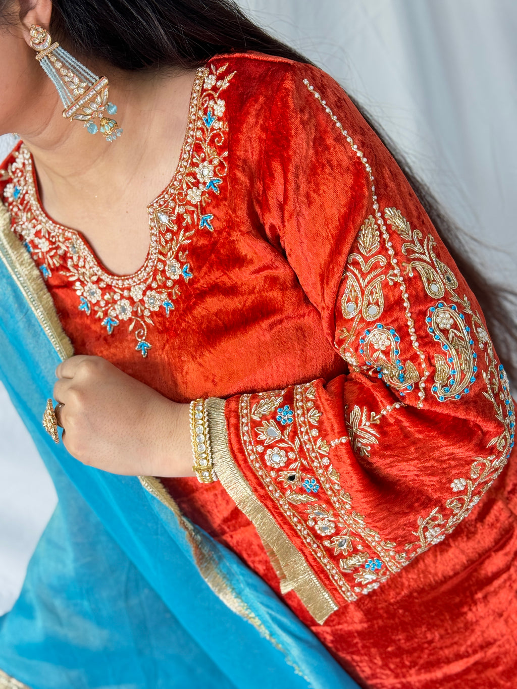 Uncut Kundan Statement Earrings | Simzdesignz |