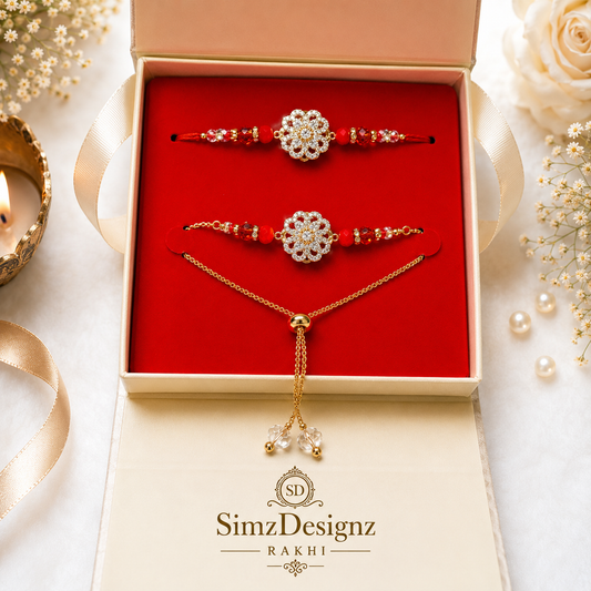 Flower Premium Spinner AD Rakhi