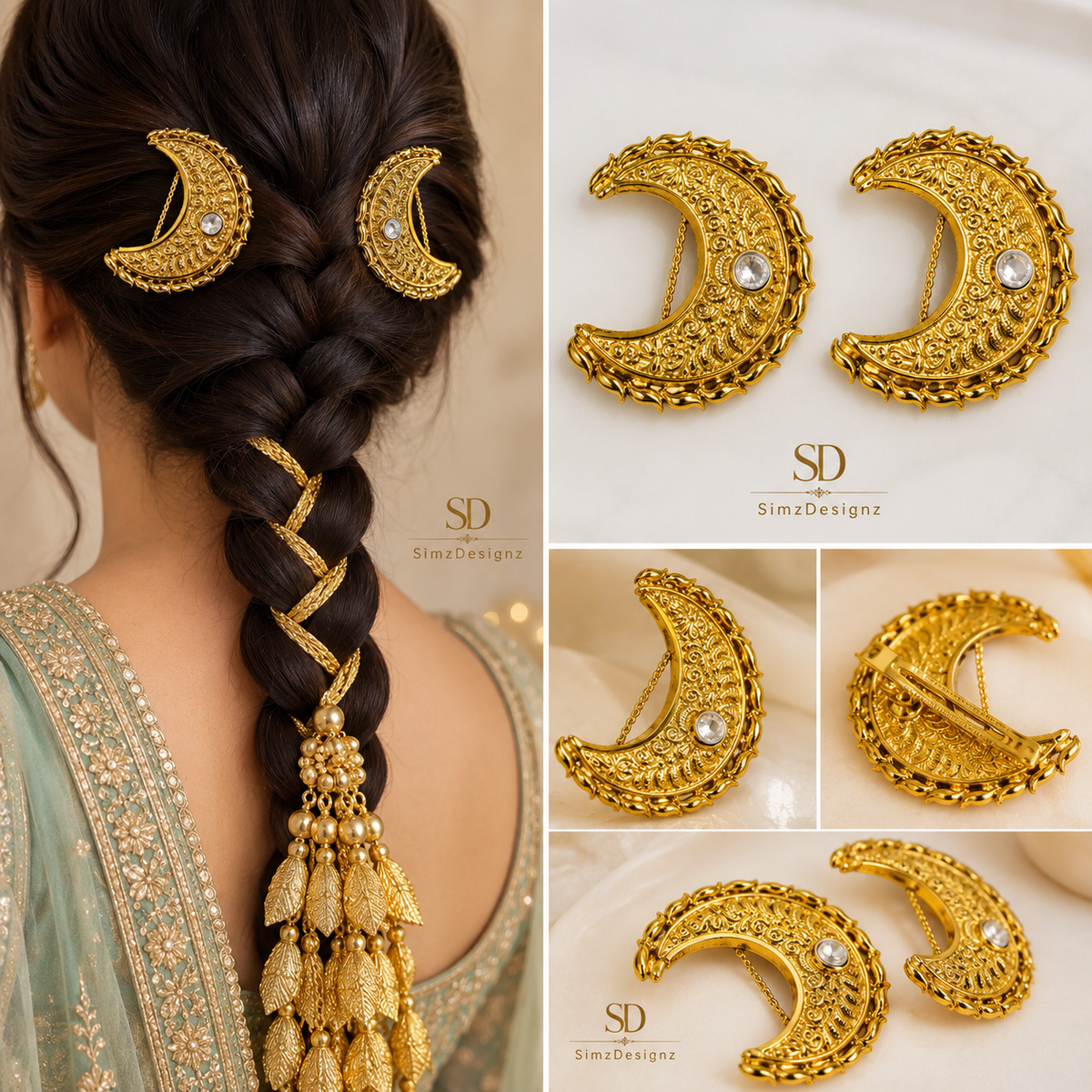 Gold Plated Hairpin Pair of 2