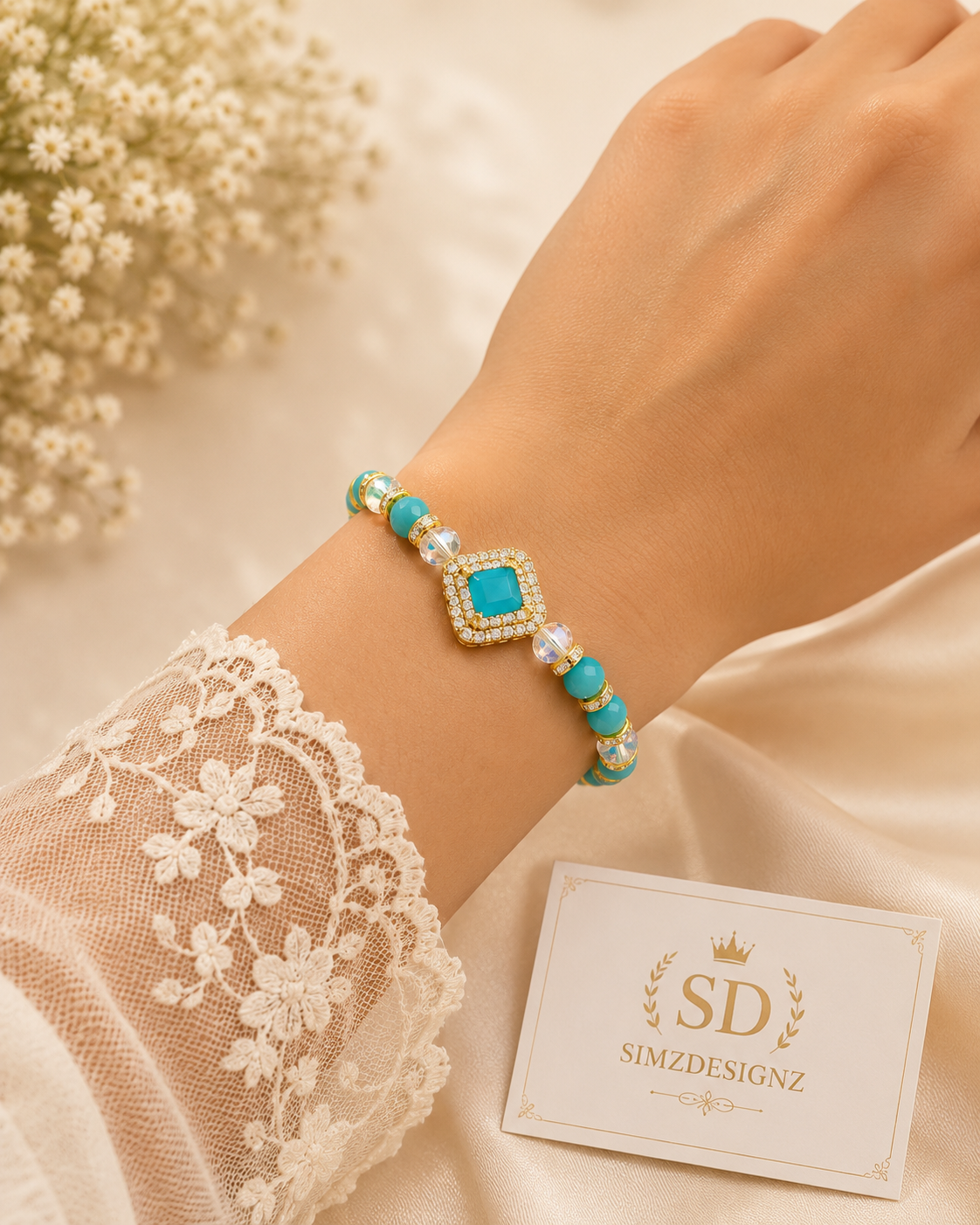 Diamond-Shaped Ad Rakhi Bracelets For Bhabi