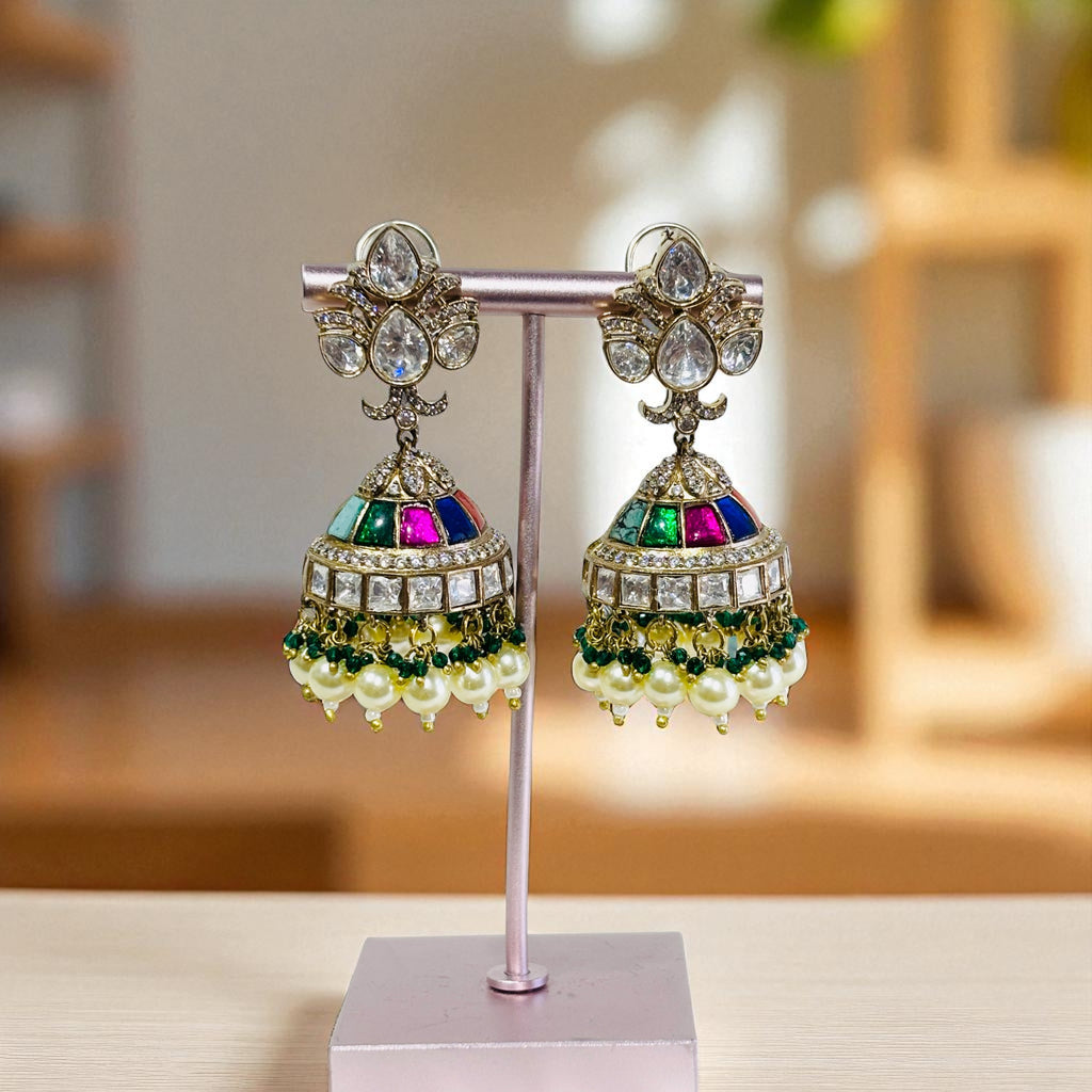 Premium Jhumki Earing in moissanite