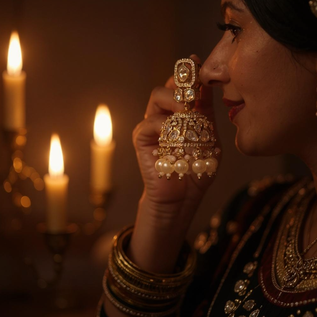 Premium Jhumki earing In Moissanite