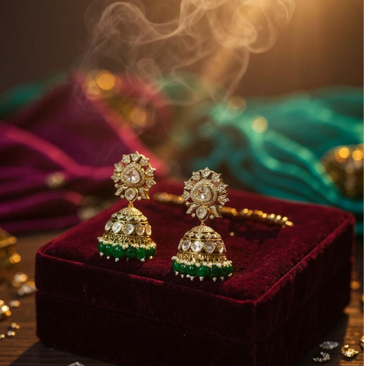 Premium Jhumki earing in moissanite