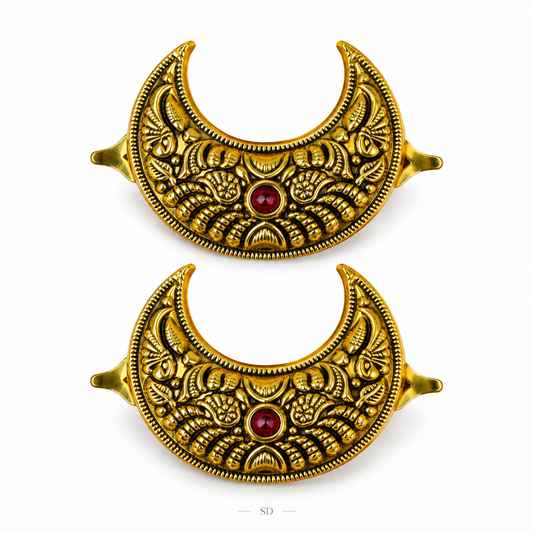 Antique moon style hairpin ...
