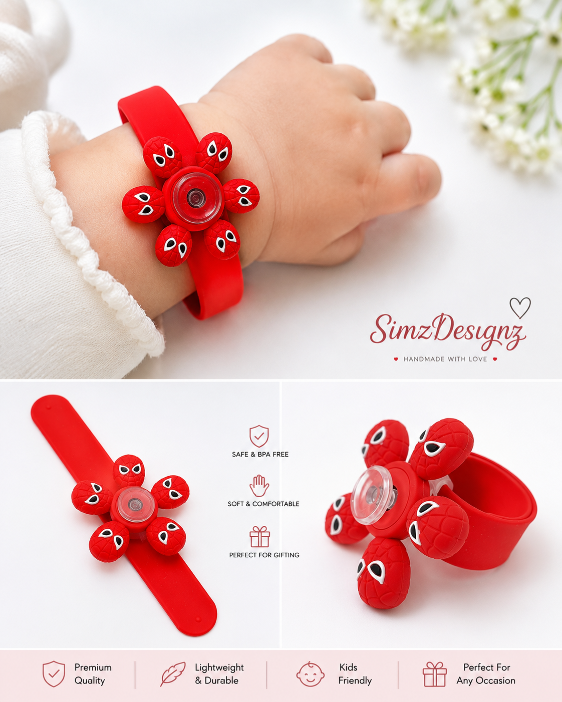 Labubu And Spiderman Spinner Kids Rakhi