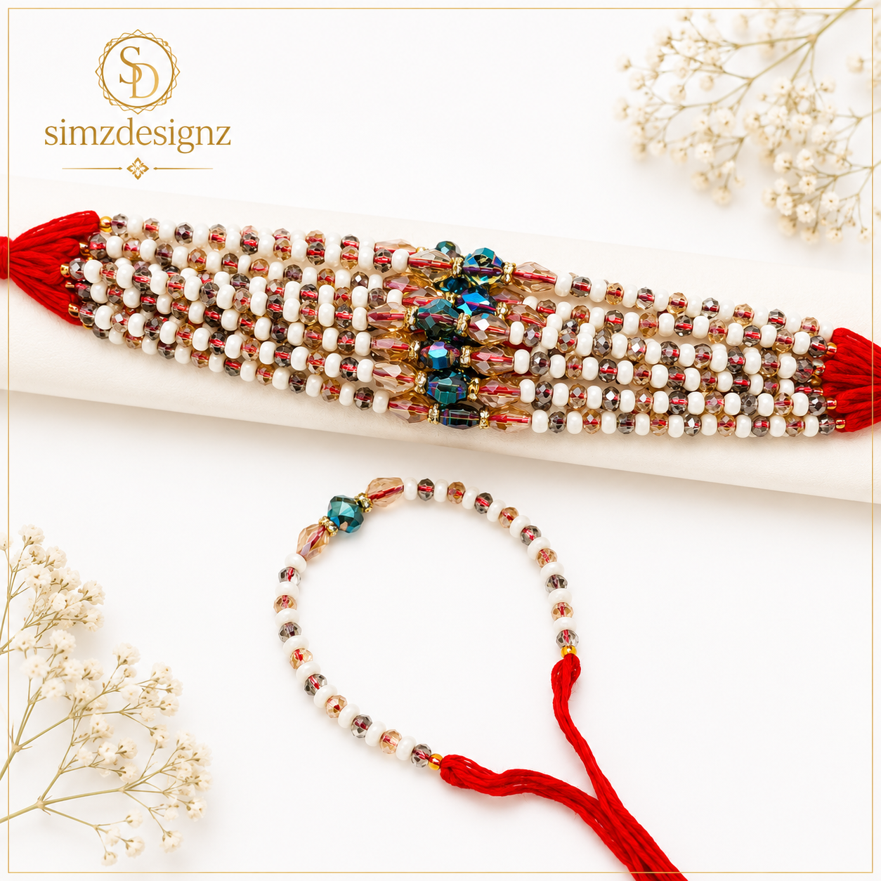 Real Pearl Rakhi Thread .........