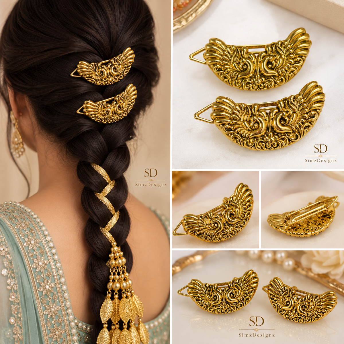 Gold plated Antique Hairpin ...