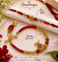 SCARLET BUTTERFLY RAKHI PAIR