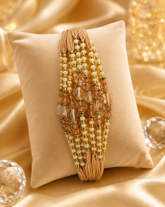 Golden thread rakhi