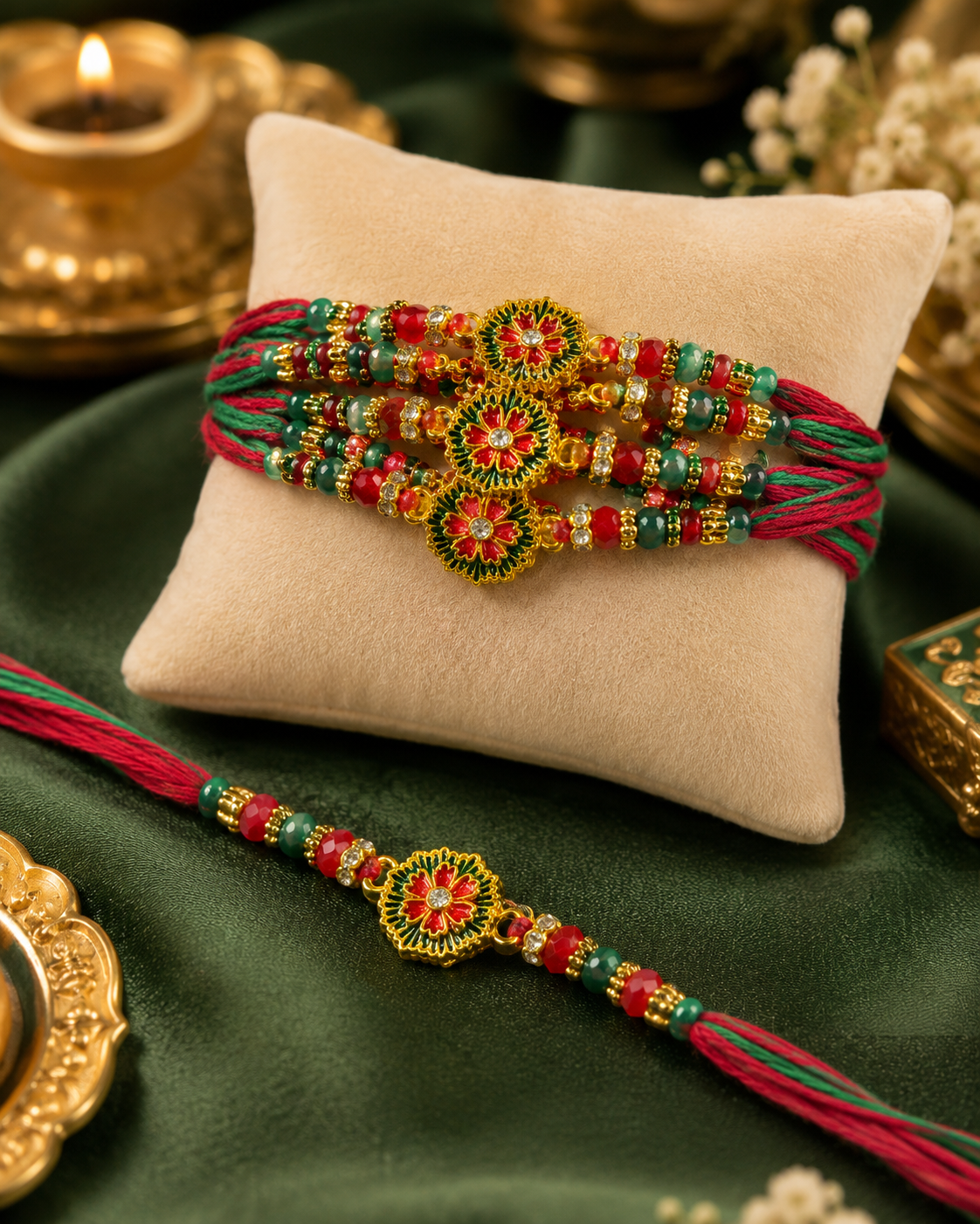 Colourful thread rakhi