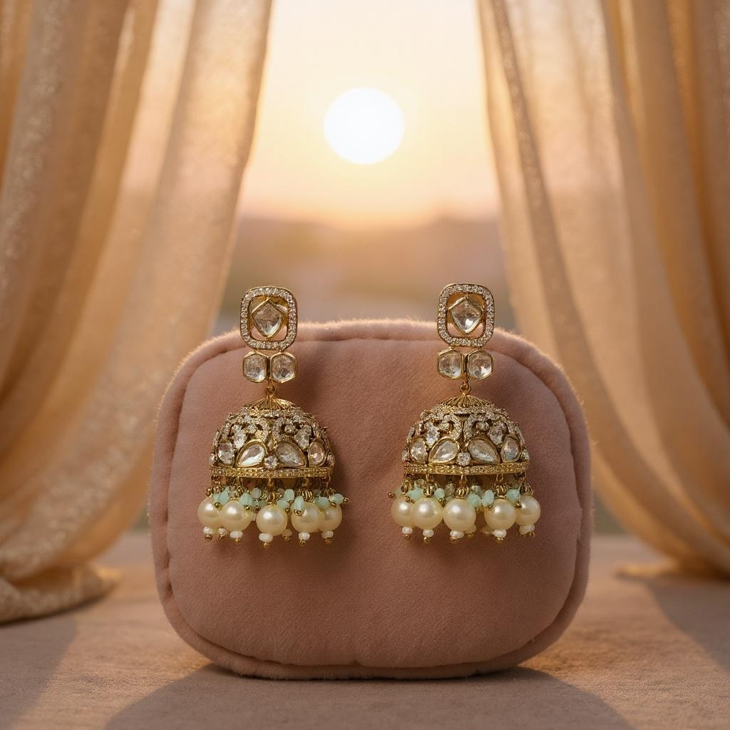 Premium Jhumki earing In Moissanite