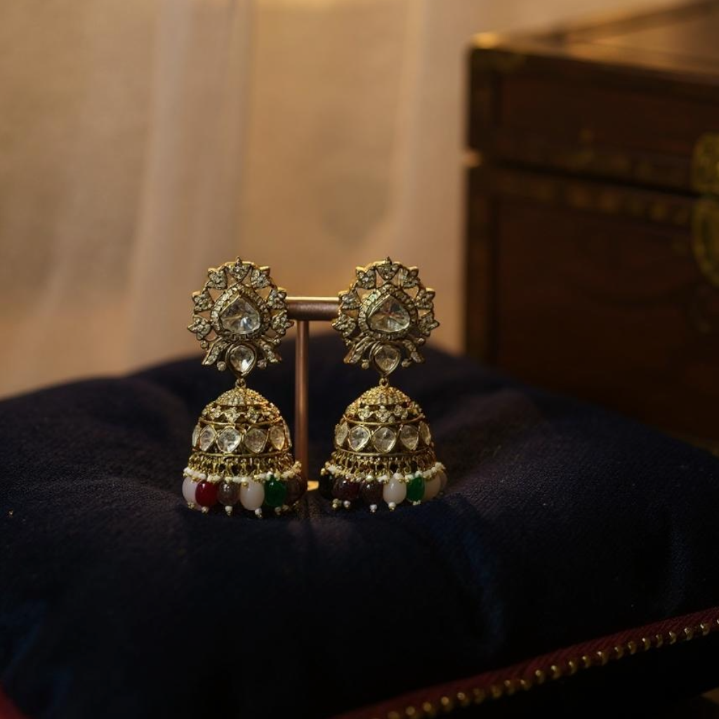 Premium Jhumki earing in moissanite