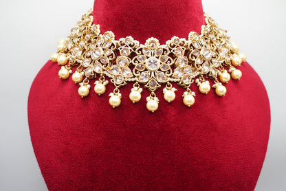 SASHMEENA REVERSE POLKI NECKLACE SET | SIMZDESIGNZZ |