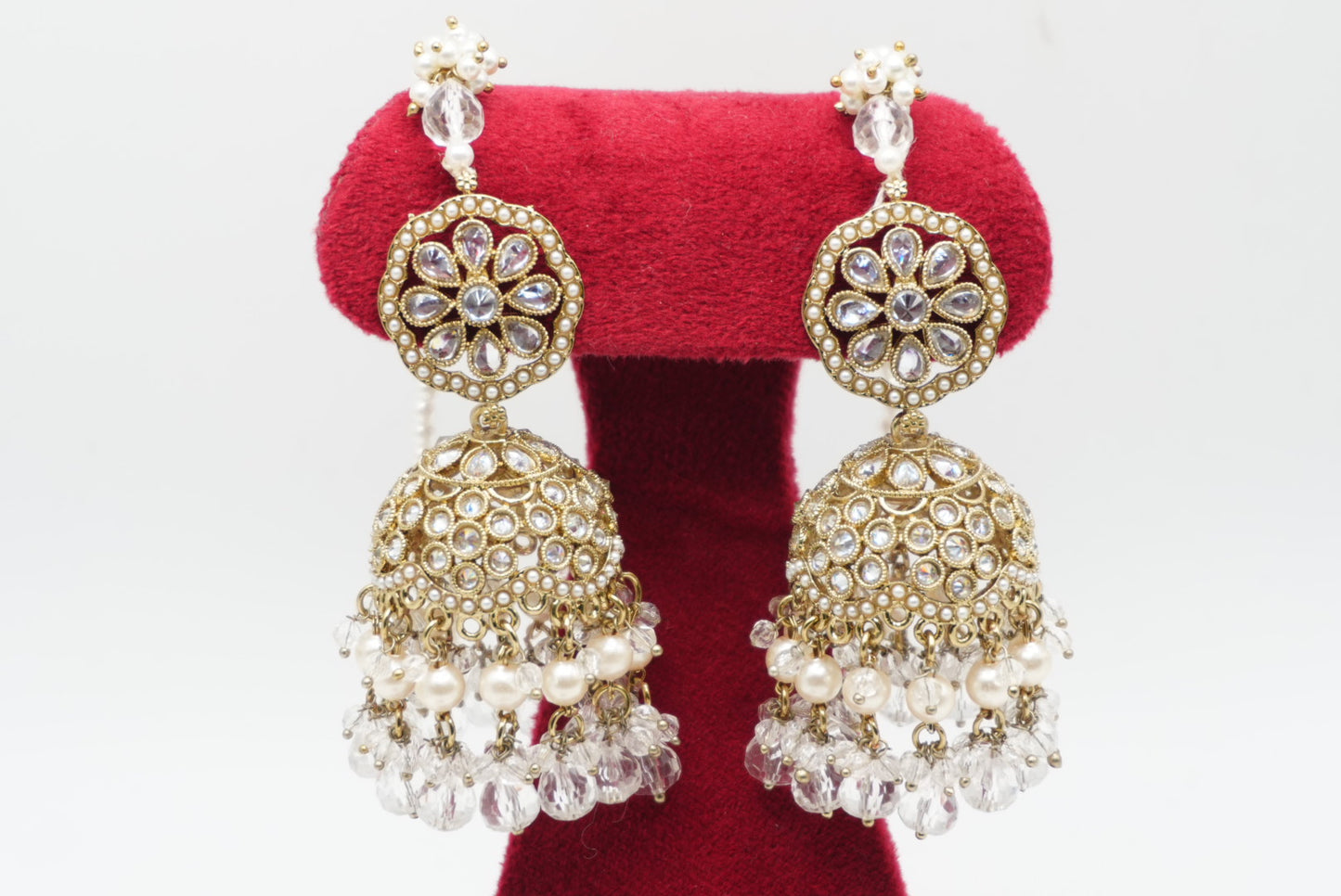 JHUMKI TIKKA POLKI  EARRING SET| SIMZDESIGNZ |