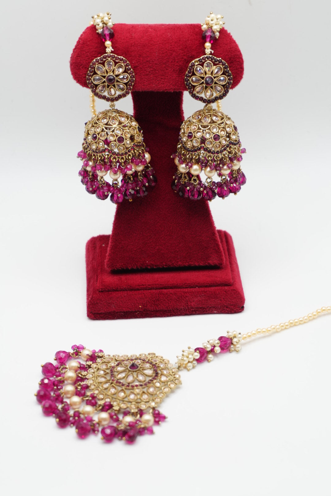 JHUMKI TIKKA POLKI  EARRING SET| SIMZDESIGNZ |