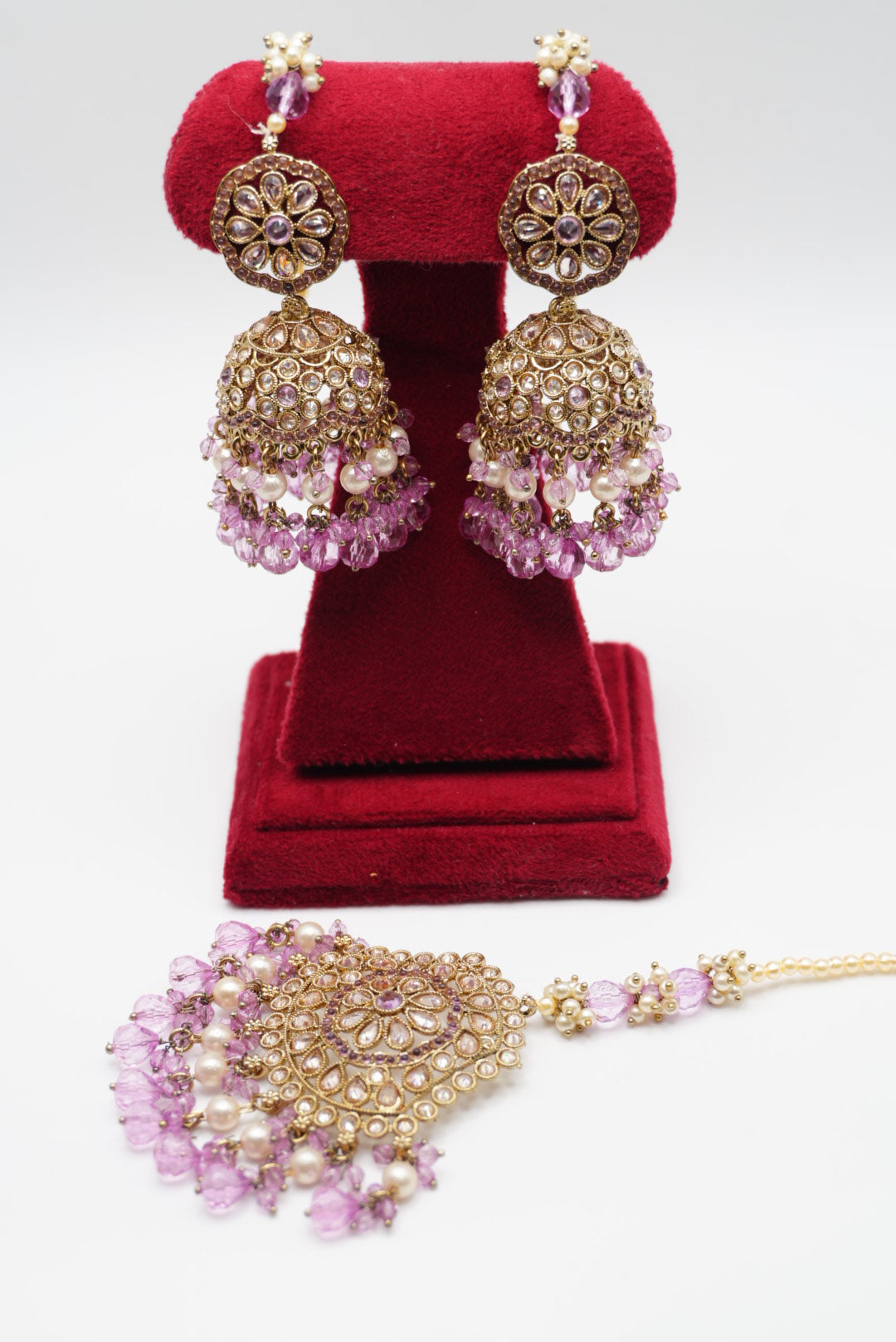 JHUMKI TIKKA POLKI  EARRING SET| SIMZDESIGNZ |