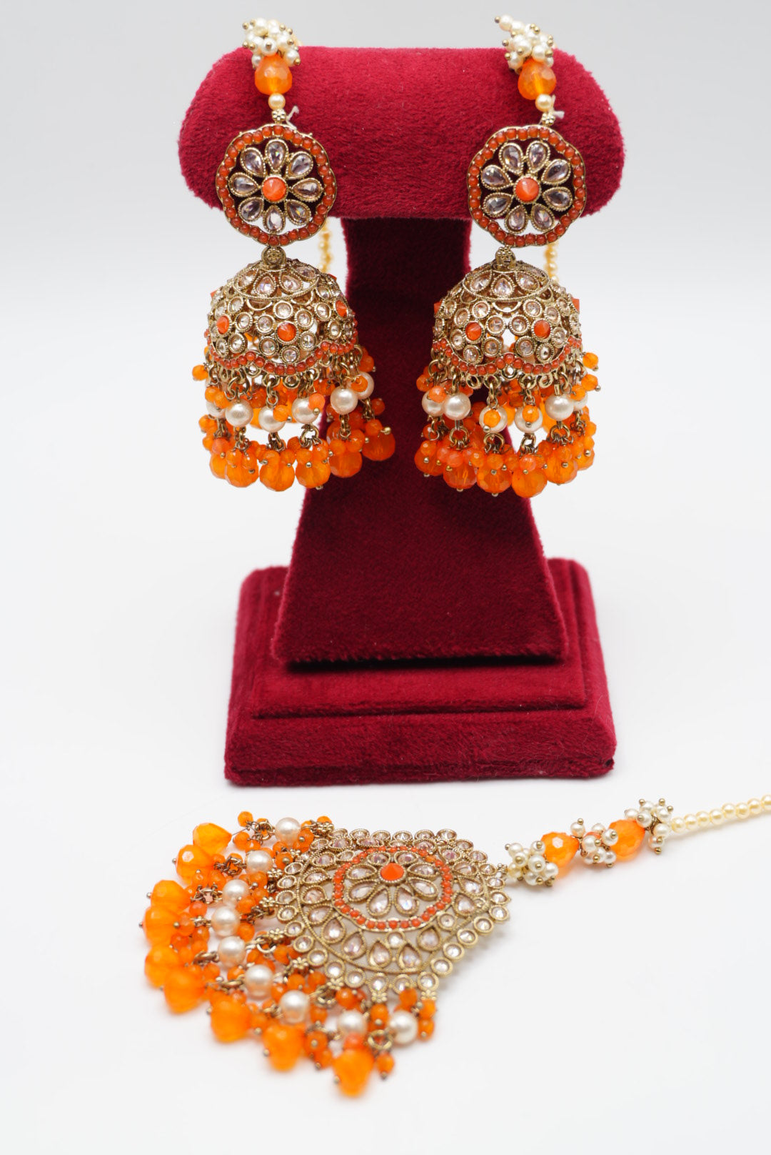 JHUMKI TIKKA POLKI  EARRING SET| SIMZDESIGNZ |