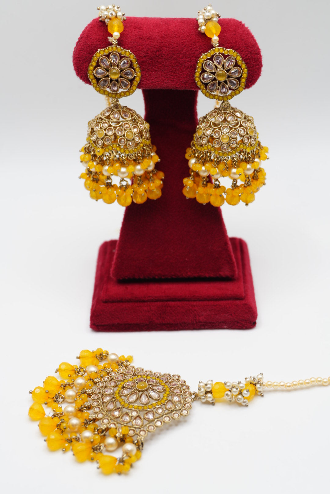 JHUMKI TIKKA POLKI  EARRING SET| SIMZDESIGNZ |